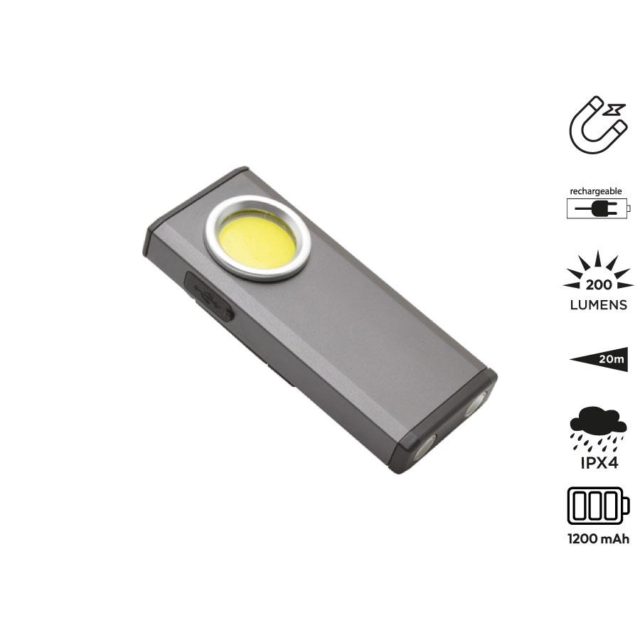 Magnetische wiederaufladbare 2 in 1 Taschenlampe  Proxima