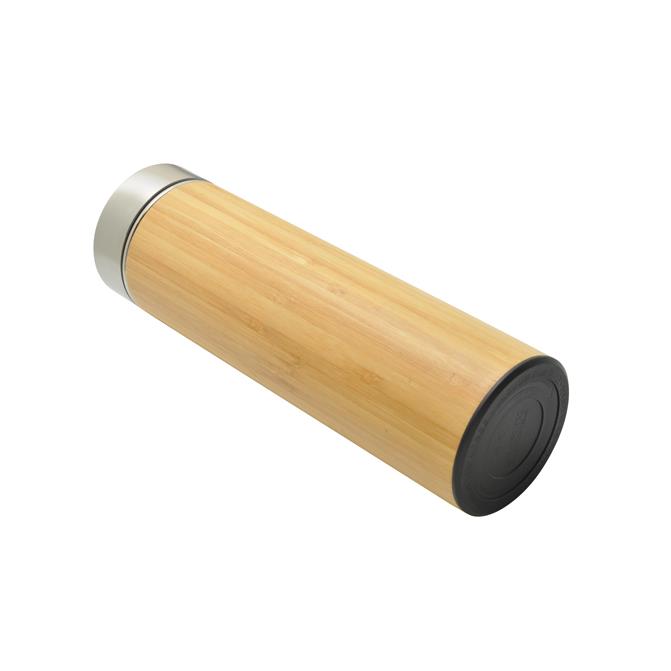 Doppelwandige Flasche  Onsen , Bambus, mit Teesieb, 480ml