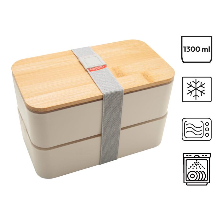Bento  Nagano , weiss, mit Bambusdeckel