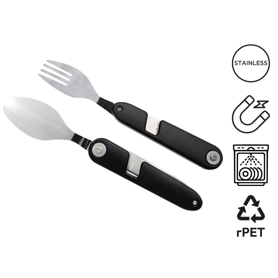 Magnetbesteckset  Vancouver , mit RPET-Etui