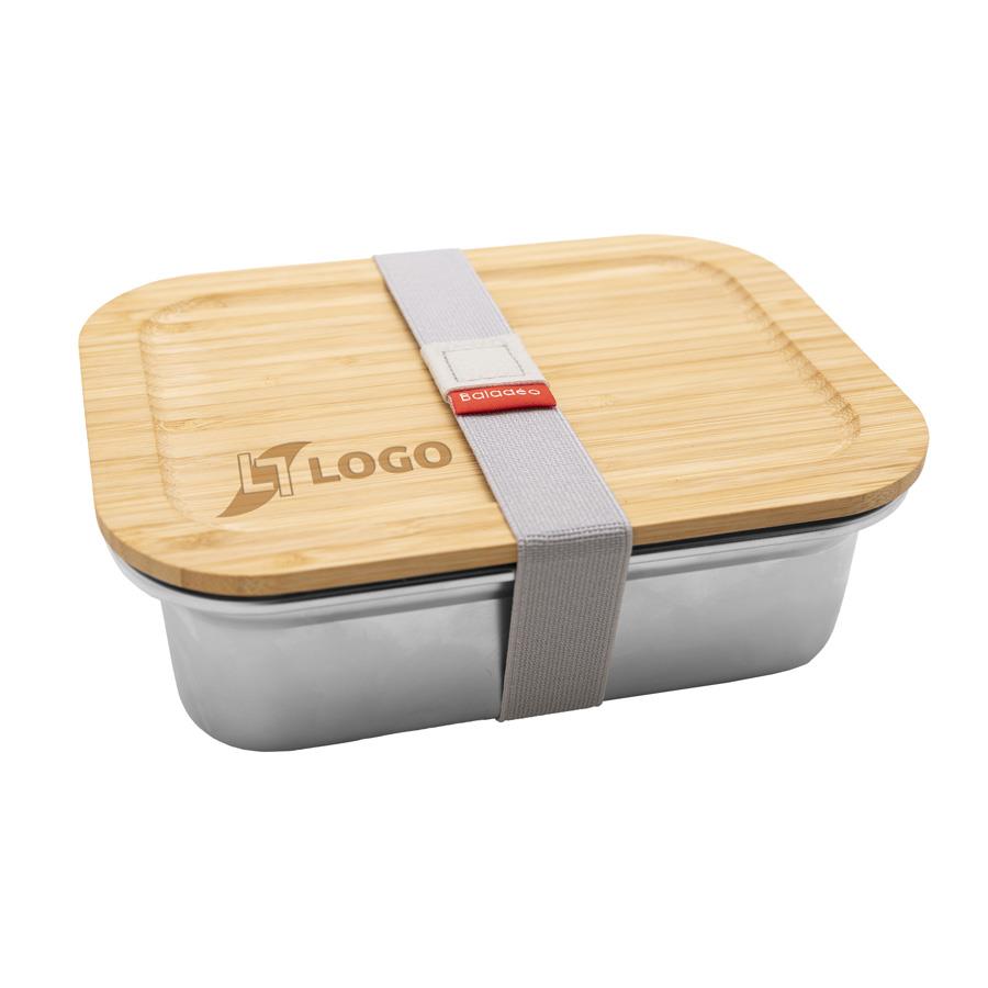 Bento   Osaka  , Mikrowellengeeignetes Edelstahl, mit Bambusdeckel