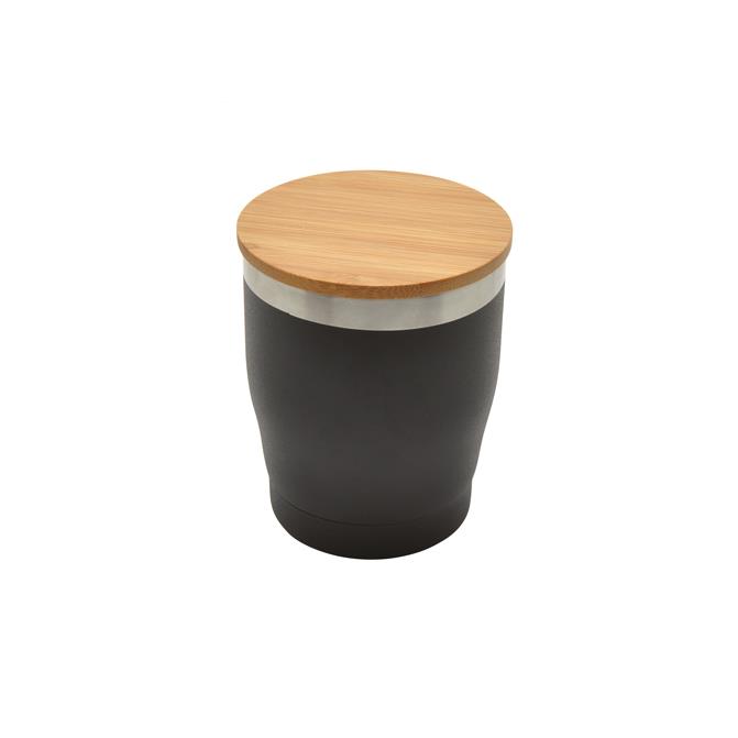 Doppelwandiger Edelstahlbecher  Nagano  mit Bambusdeckel (L)