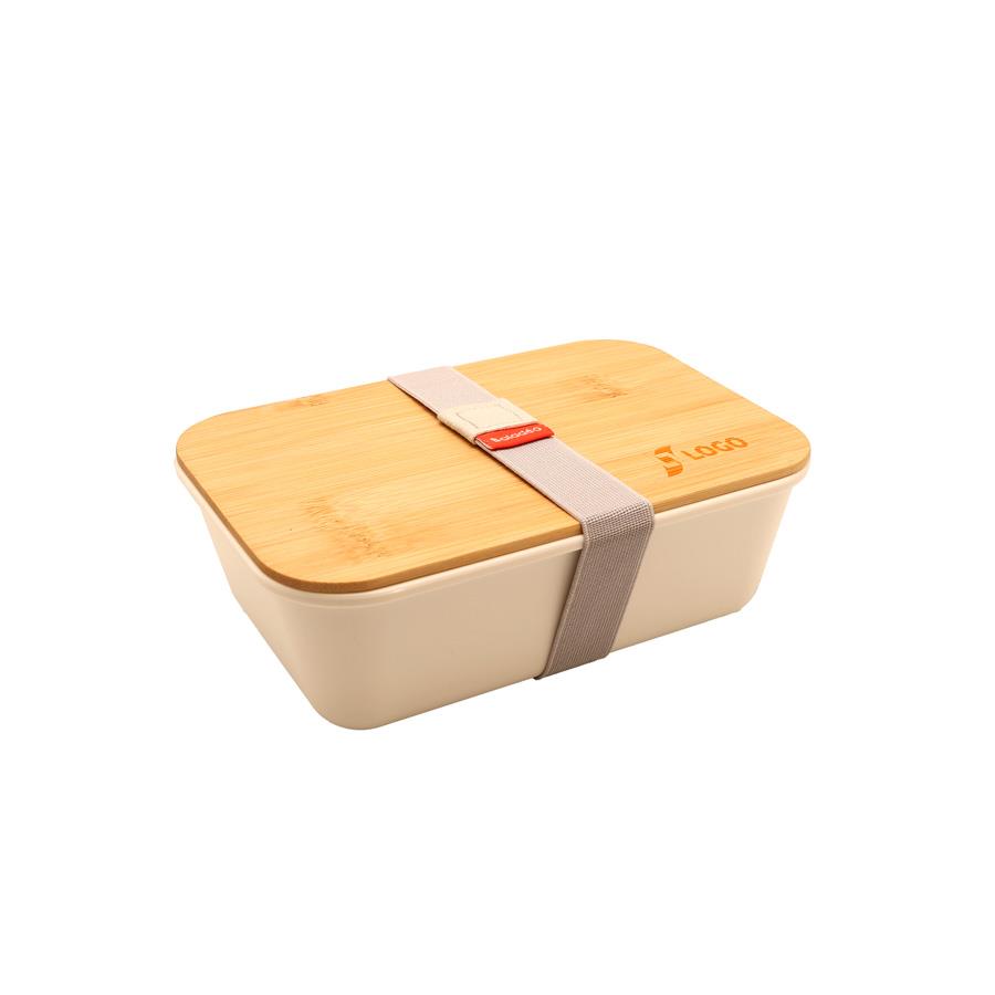 Bento  Ikoma , weiss, mit Bambusdeckel
