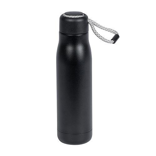 Trinkflasche ´Strap´ 500 ml, schwarze Schlaufe