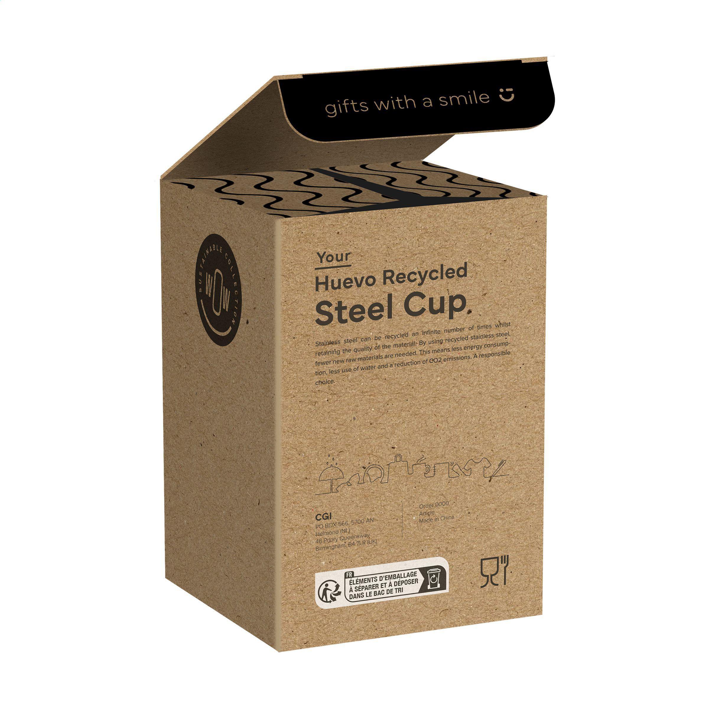 Huevo RCS Recycled Steel Cup 350 ml Thermobecher