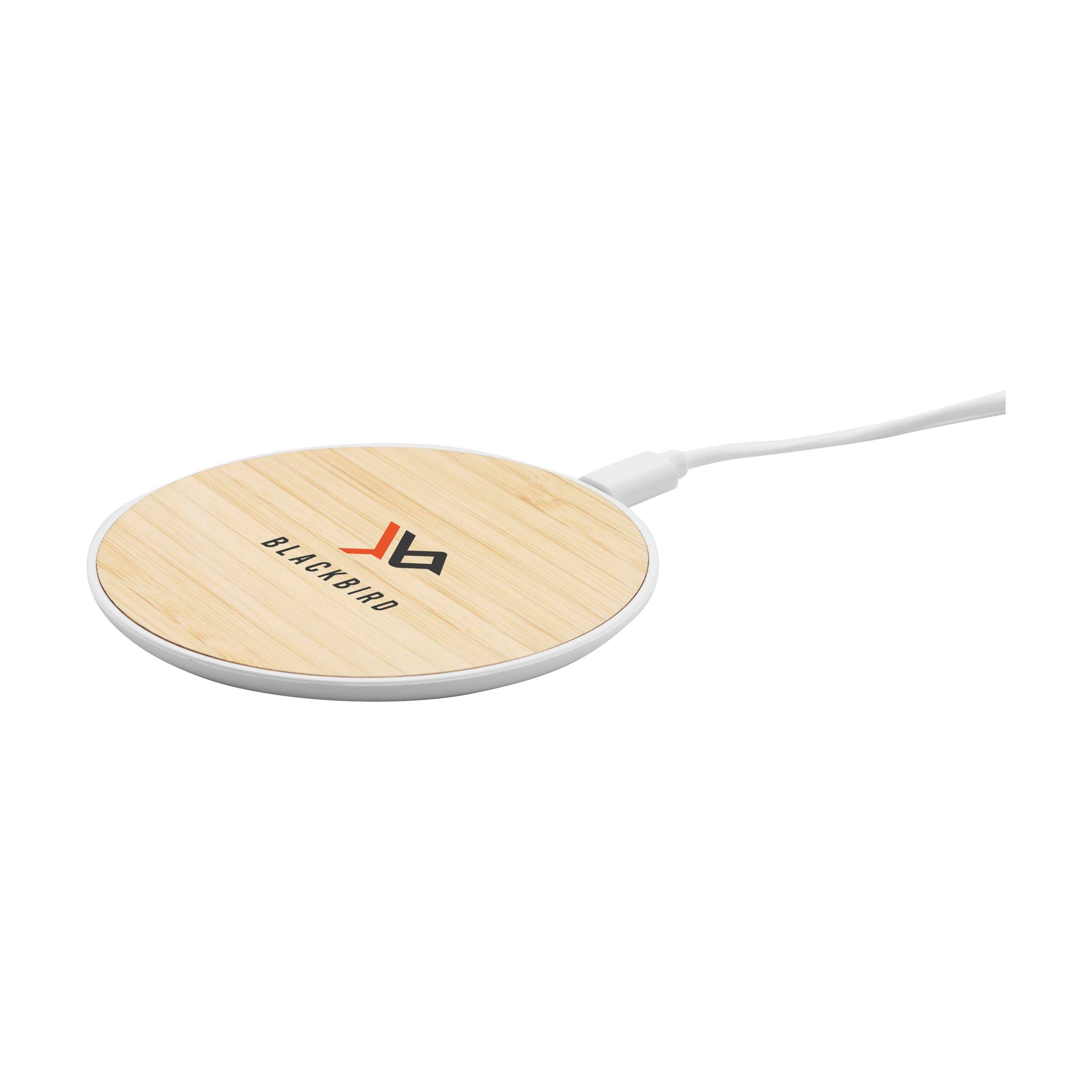 Bamboo 15W Wireless Fast Charger Schnelladegerät