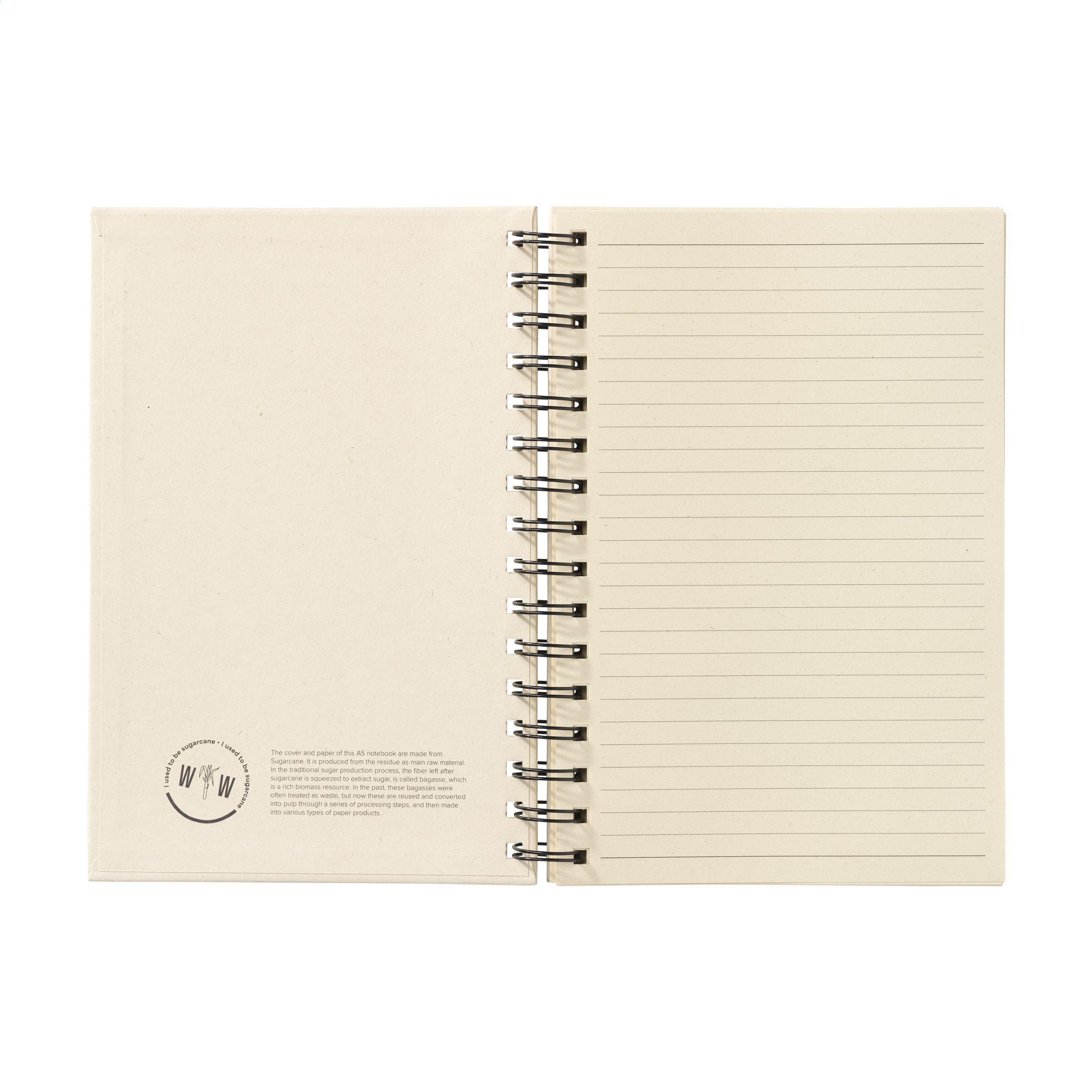 Sugarcane Bagasse Spiral Notebook A5 Notizbuch