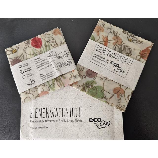 ecoBee - Bienenwachstuch S  - Kundendesign mit Banderole im Kundendesign