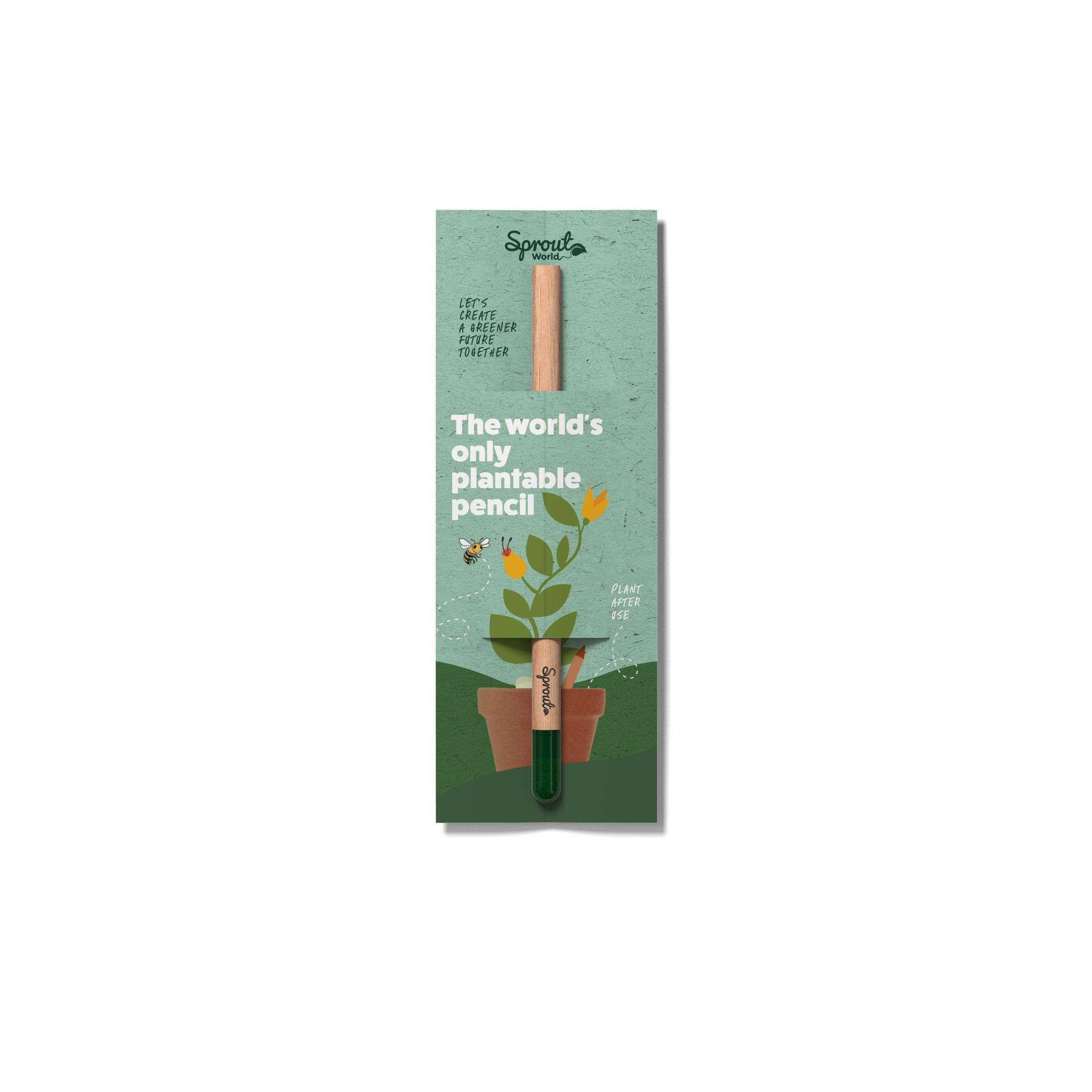 SPROUT - Mini-Bleistift mit Ansteckkarte