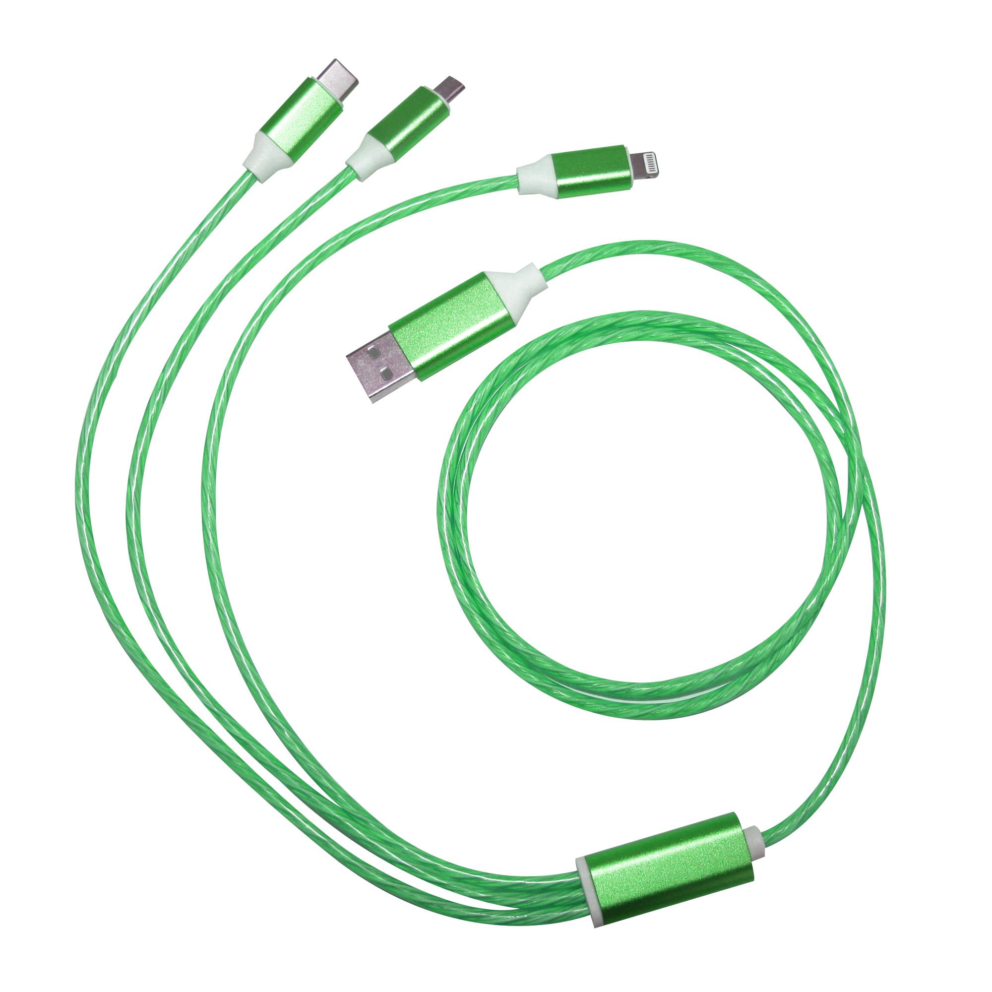 Ladekabel ´LEDflow Cable 3in1“