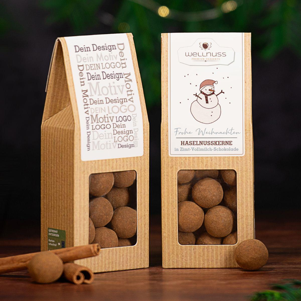 Weihnachts-Edition - Faltschachtel - Haselnusskerne in Zimtvollmilch