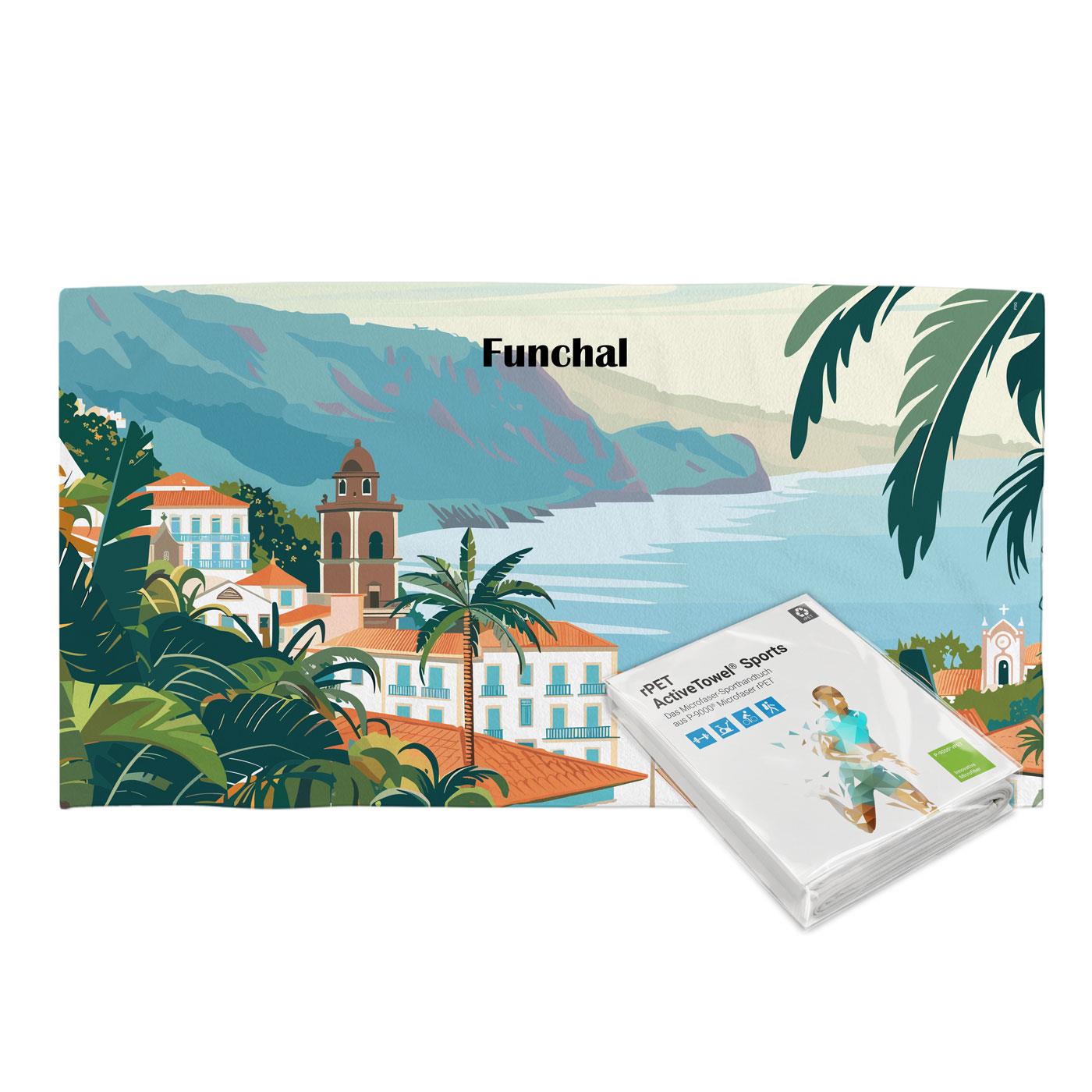rPET ActiveTowel® Sports 130x70 cm im Polybeutel mit Klappkarte, All-Inklusive-Paket