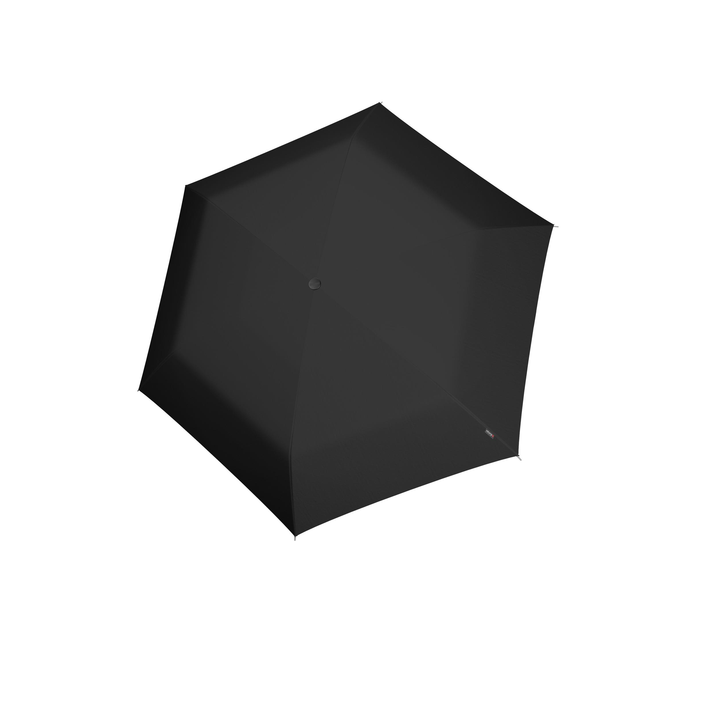 Knirps US.050 ultra light slim manual, black with black UV coating and heat shield 5 Jahre Garantie