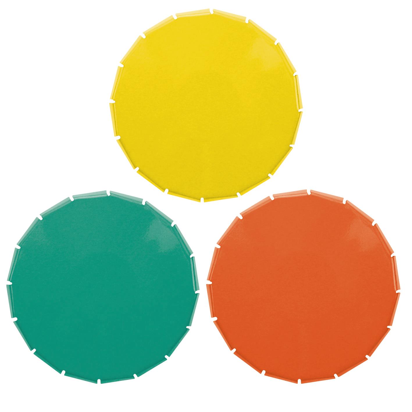 Klick-Dose-45 Duo Colour, orange / weiß 12 g, Inhalt: Pfefferminz-Pastillen; zuckerfrei