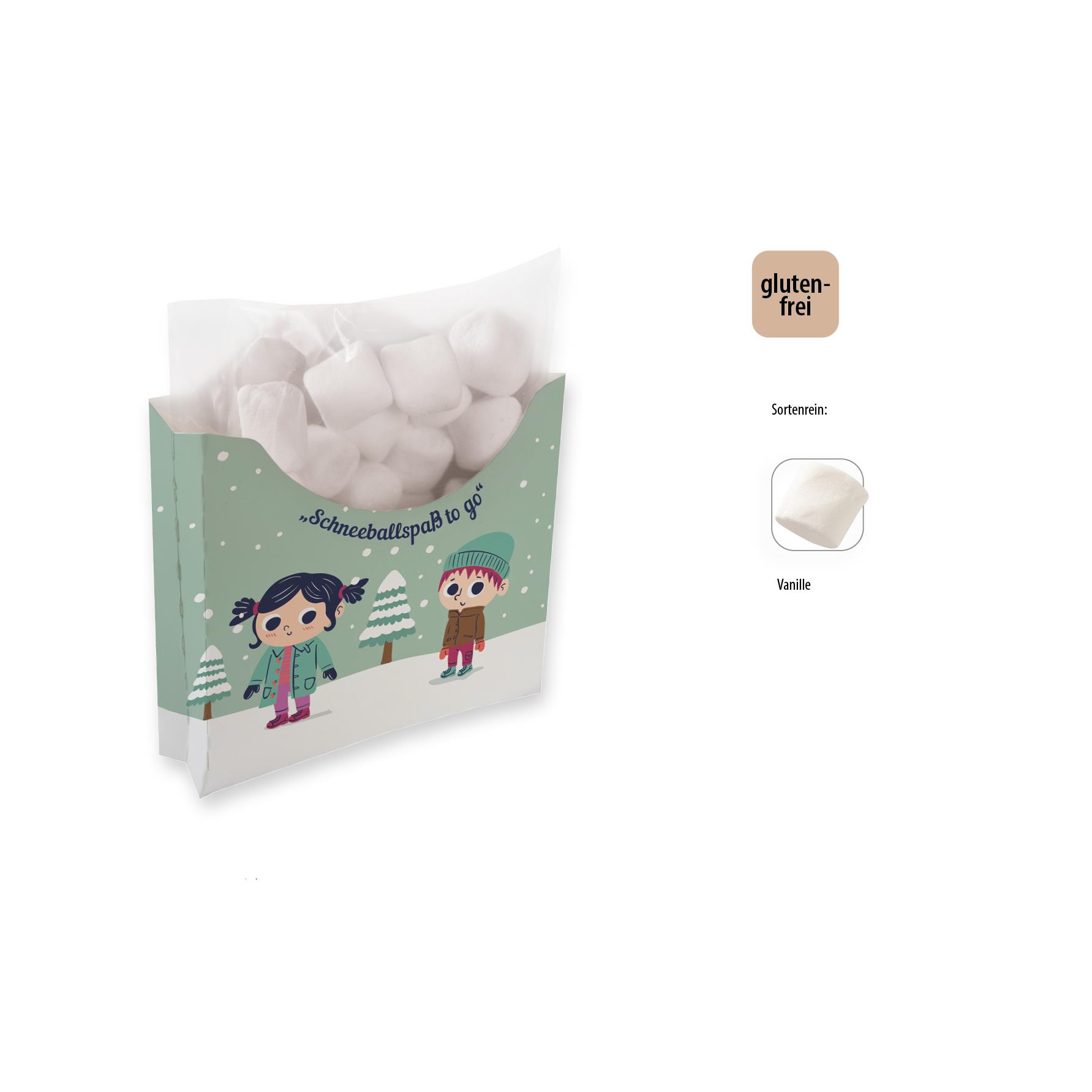Marshmallows in Werbebox,   15 g, Inhalt: Mini Marshmallows