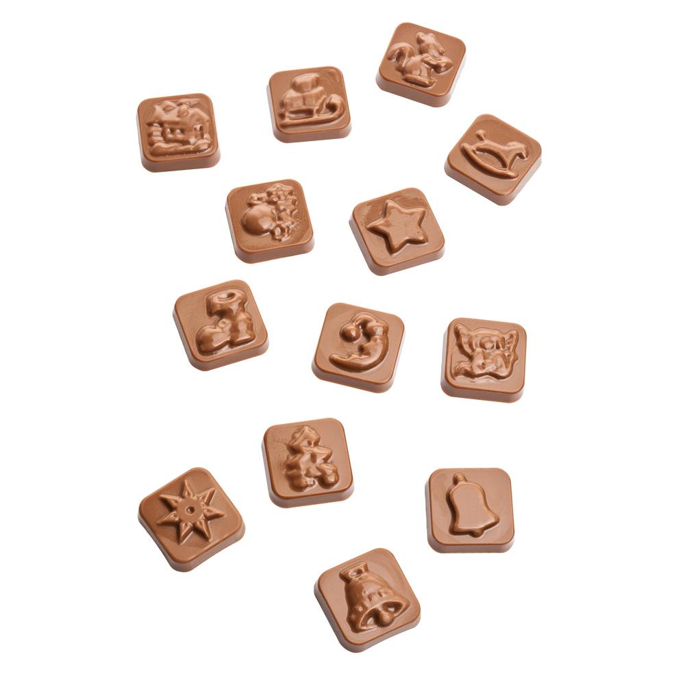 Wand Adventskalender individuell bedruckt,   75 g, Inhalt: Callebaut Vollmilch Schokolade Kalender