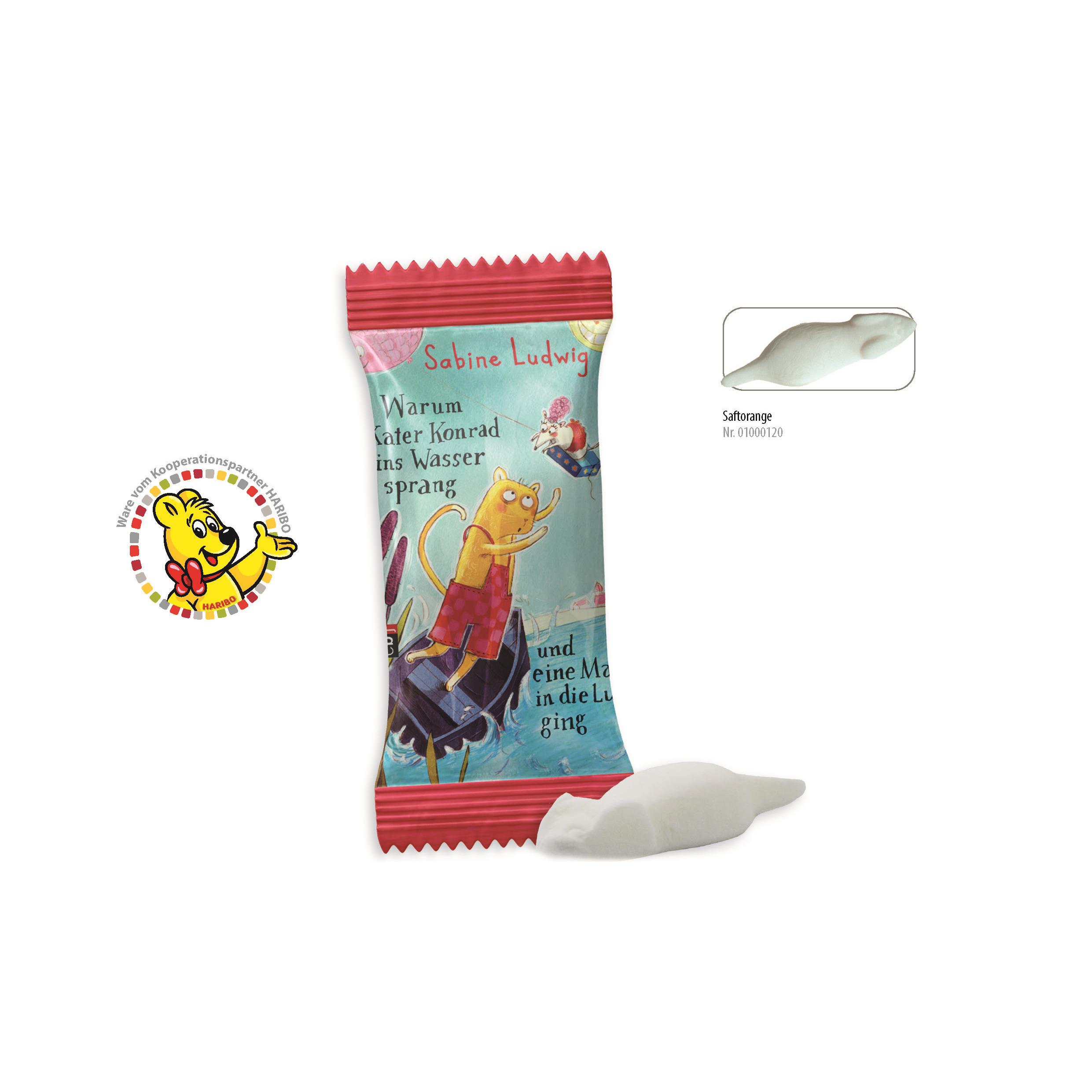 HARIBO Weiße Maus Werbetüte,   1 Stück, Inhalt: HARIBO weiße Maus