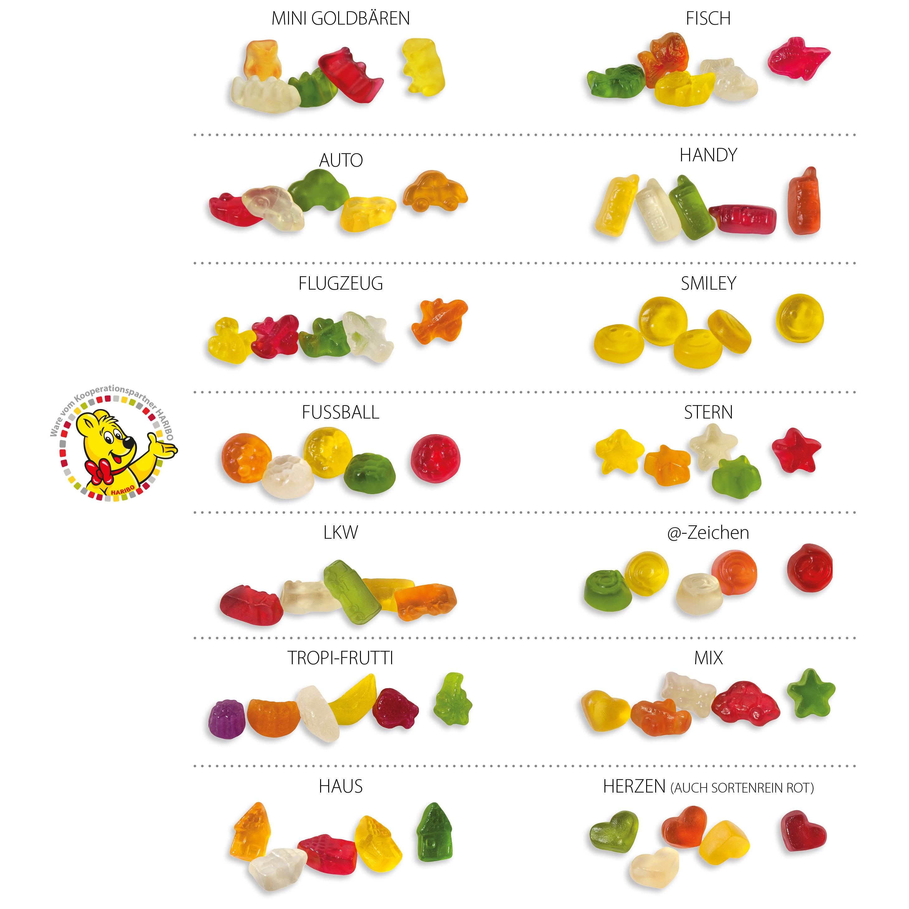 HARIBO Standardformen Werbetüte,   10 g, Inhalt: HARIBO @-Zeichen