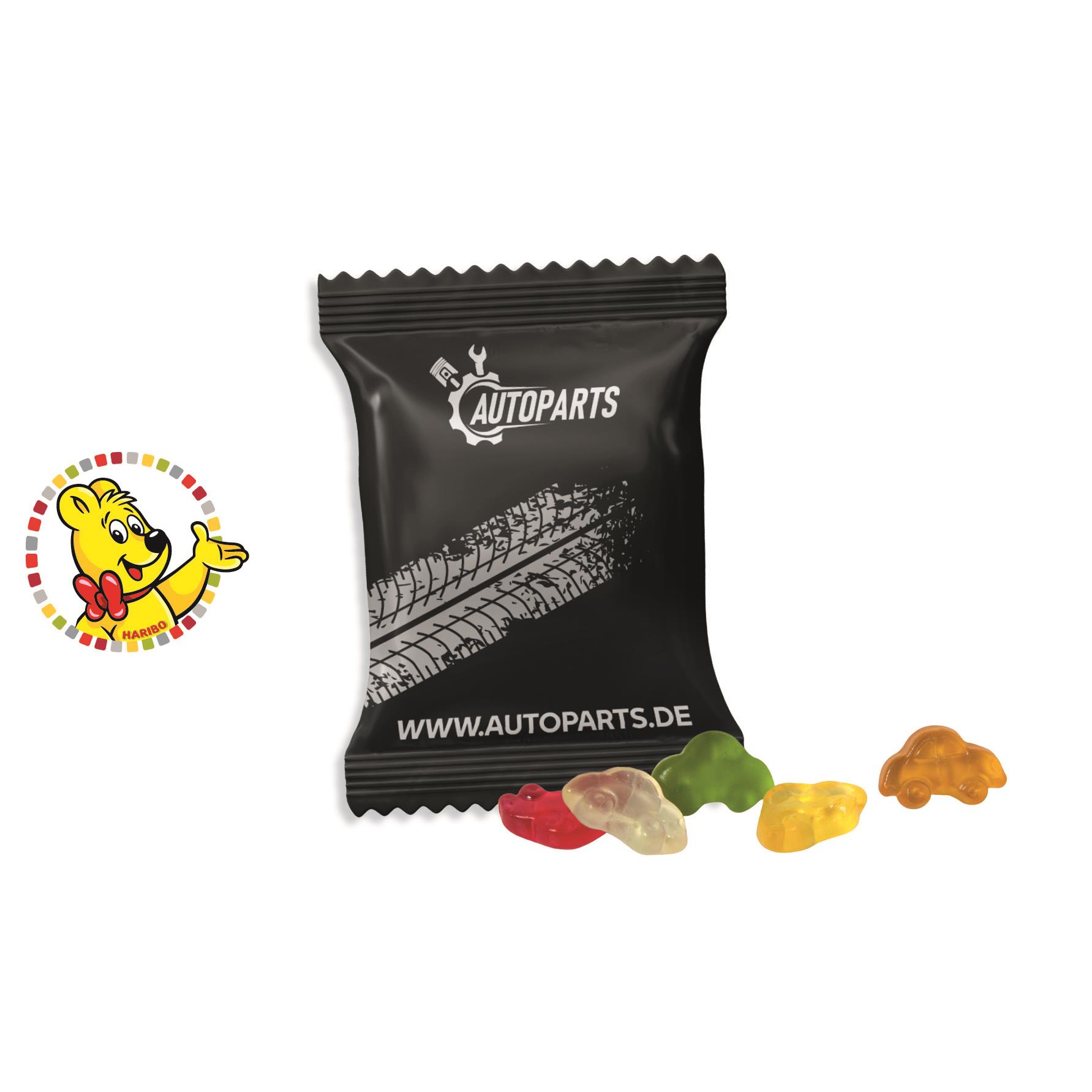 HARIBO Standardformen Werbetüte,   15 g, Inhalt: HARIBO Autos