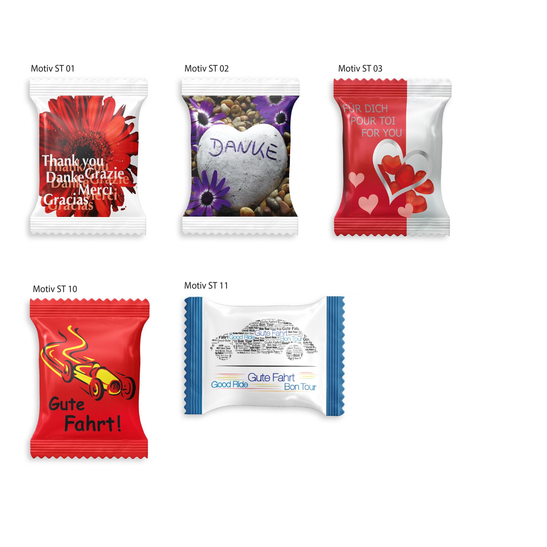HARIBO Werbetüte Standardmotiv,   10 g, Inhalt: HARIBO Herzen bunt gemischt