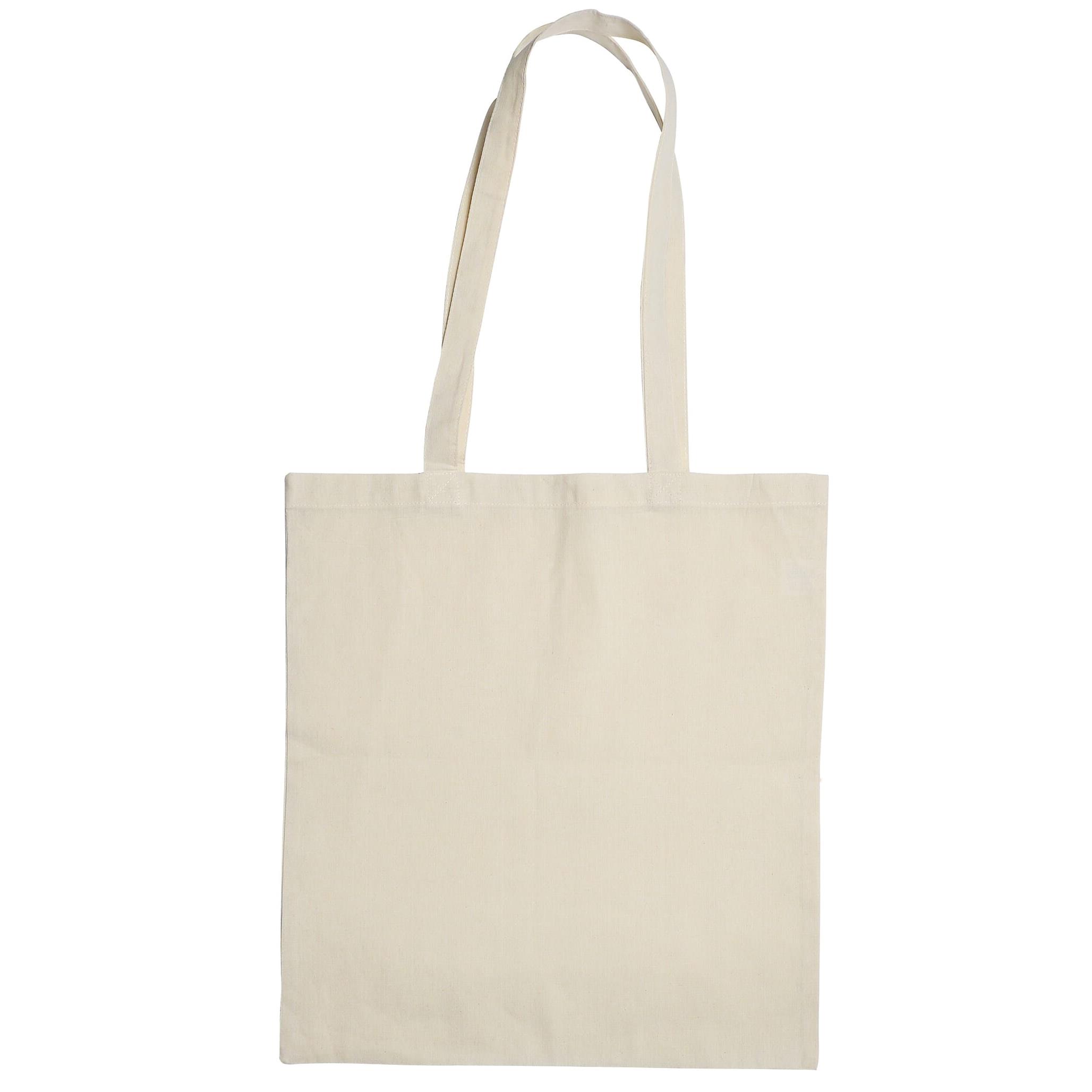 Baumwolltasche mit langen Henkeln, 140 gr/m²