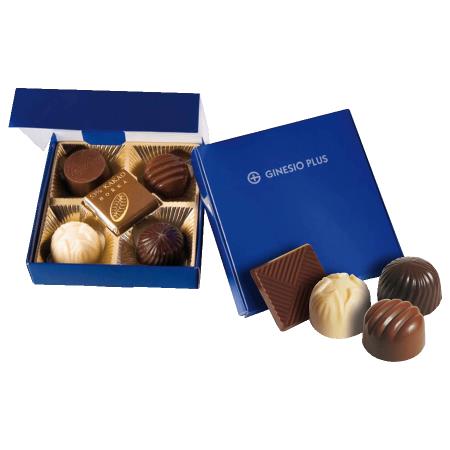 4 Belgische Schokoladenbonbons + 1 Napolitan (5Gr) von feinster Barry Callebaut Schokolade