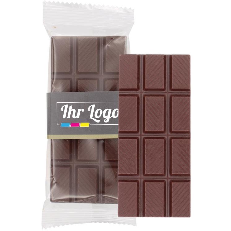 Schokoladentafel 50gr. Zartbitter mit Banderole
