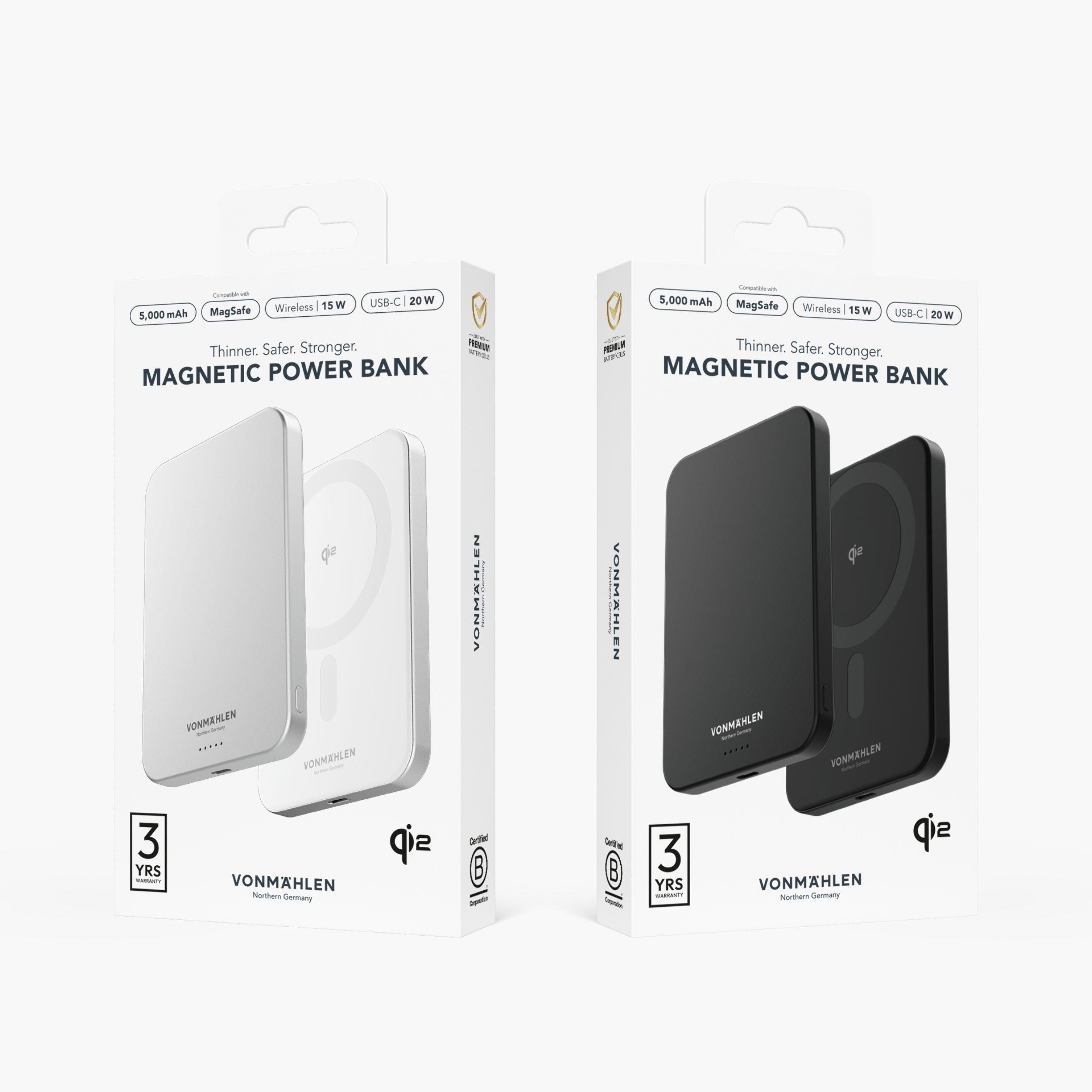 Evergreen Mag 5000 - Die magnetische Powerbank - Schwarz