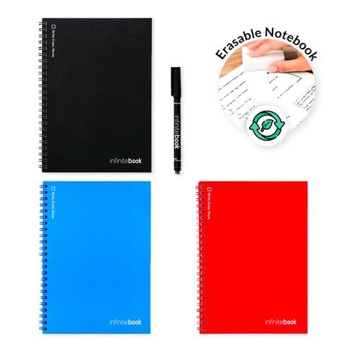 ´INFINITEBOOK PLAIN A5. ´´Infinitebook´´ mit flexiblem Einband und 15 unlinierten Whiteboard Seiten´