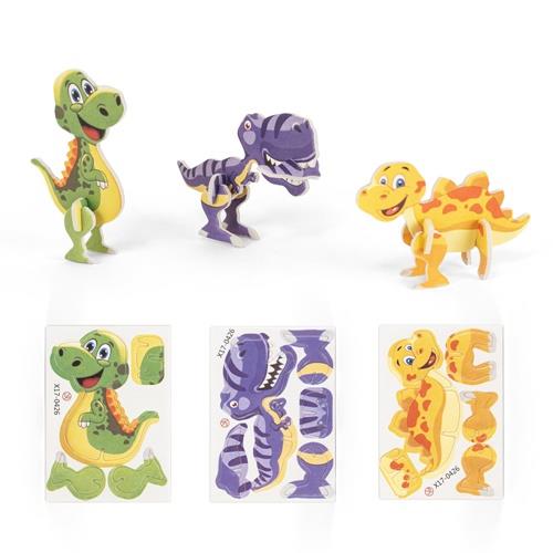 DINOSAURUS. 3D-Puzzle in Dinosaurierform aus Papier