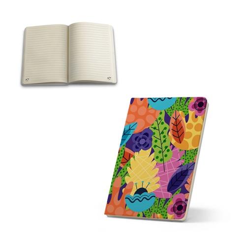 ANNE SUB. A5 Notizbuch aus recyceltem 300D-Polyester (100% rPET), ideal für die Sublimationspersonalisierung
