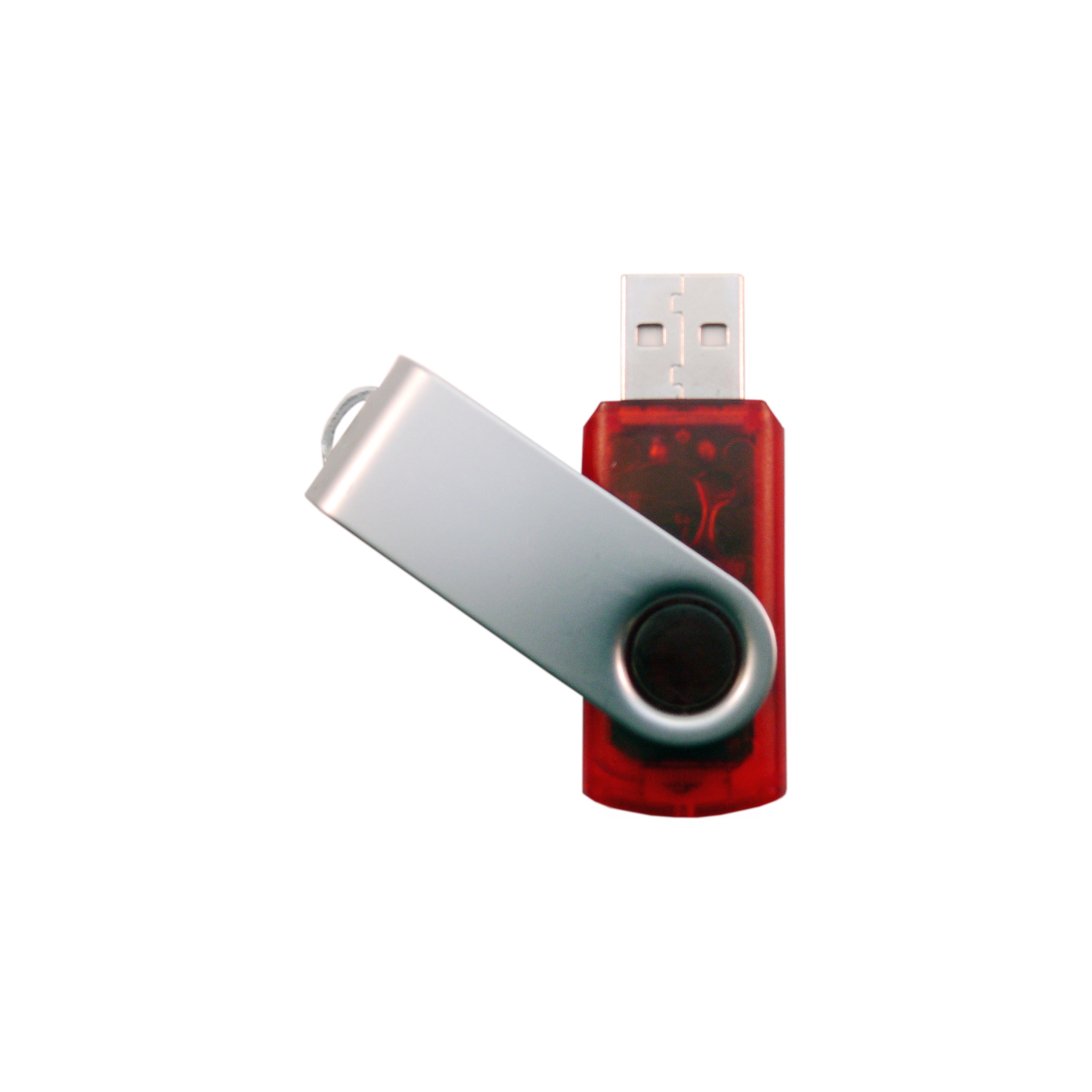 USB-Stick C05 USB 2.0 Flash Disk  32 GB Rot Transparent