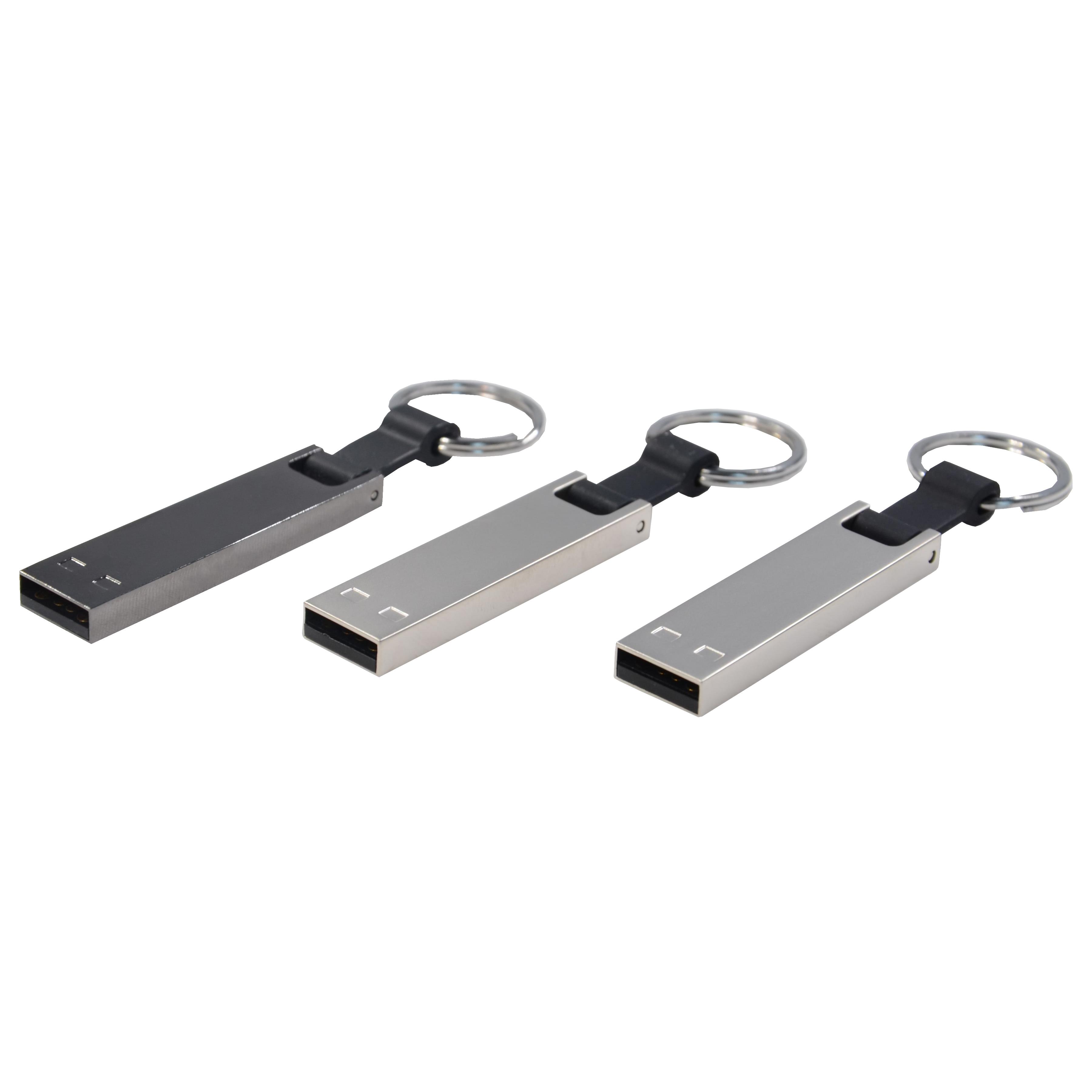 Modell Mini 070 USB 2.0 COB   1 GB Silber-Chrom (glänzend), Silikonband Sonderfarbe