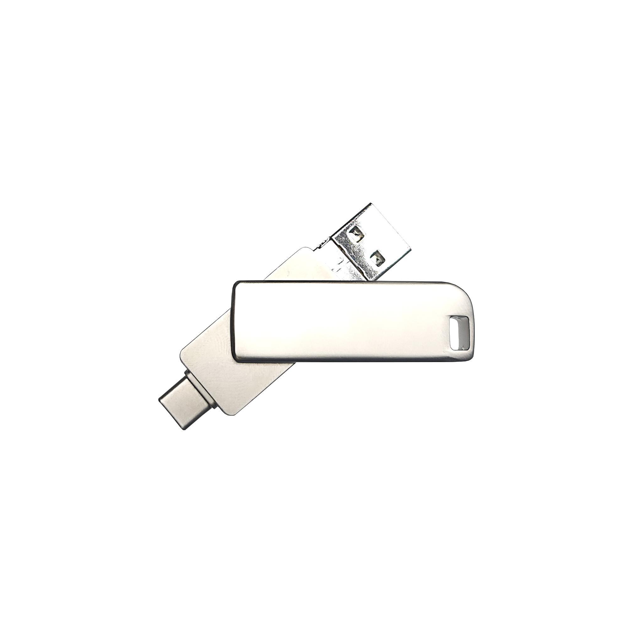USB-Stick 4in1 OTG 08 USB 2.0 Flash Disk  16 GB Silber