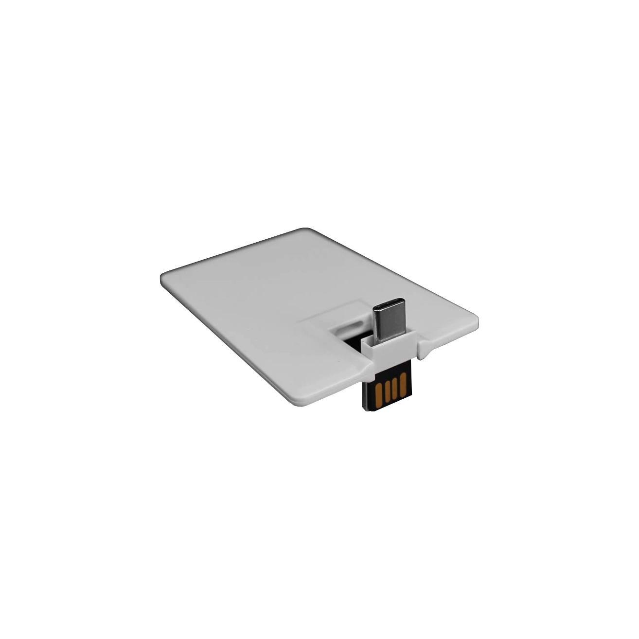 USB-Stick Credit Card 5 Typ C USB 3.0 COB 128 GB Weiß