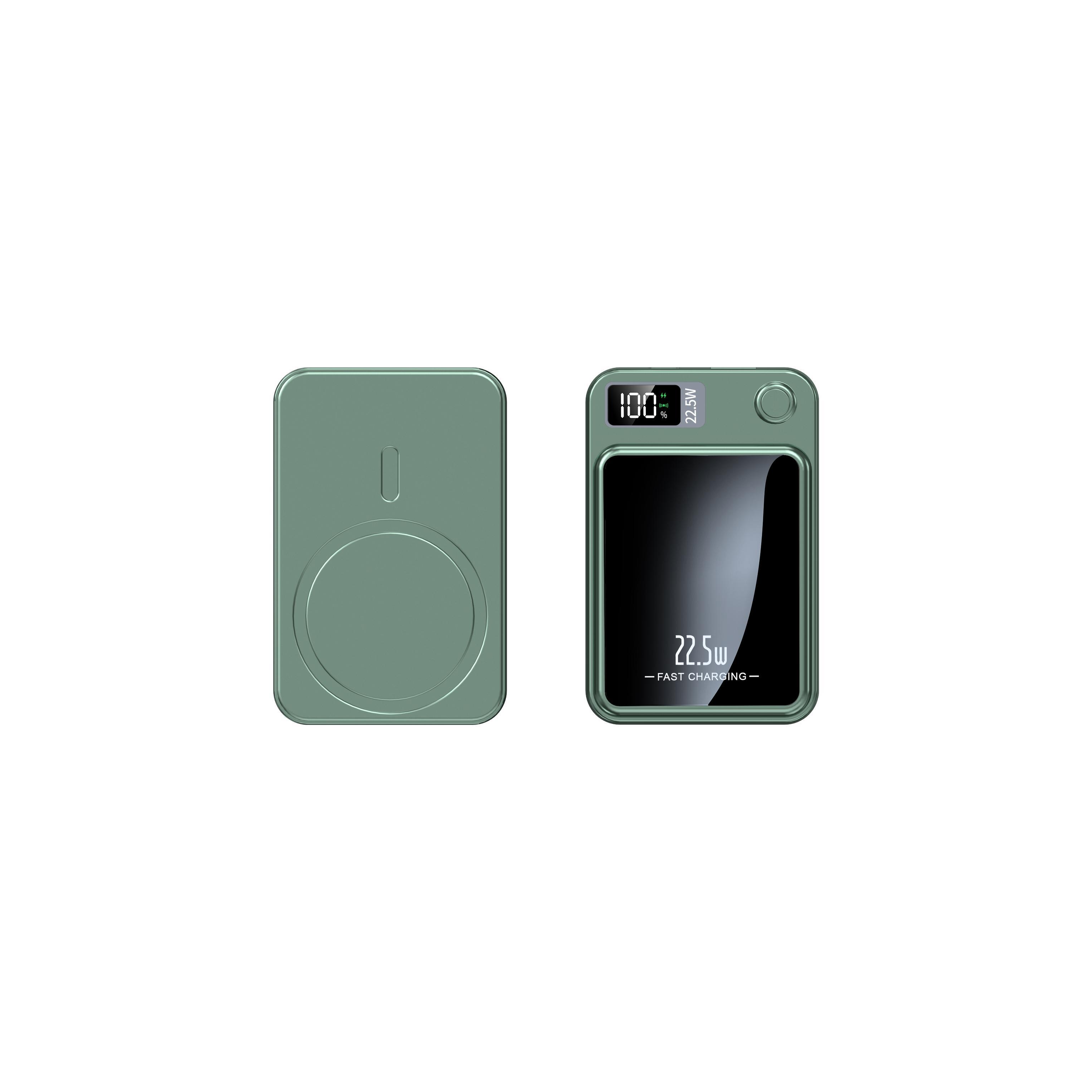 Magnetic Powerbank PB-69 QI Wireless Charging 10000 mAh Grün
