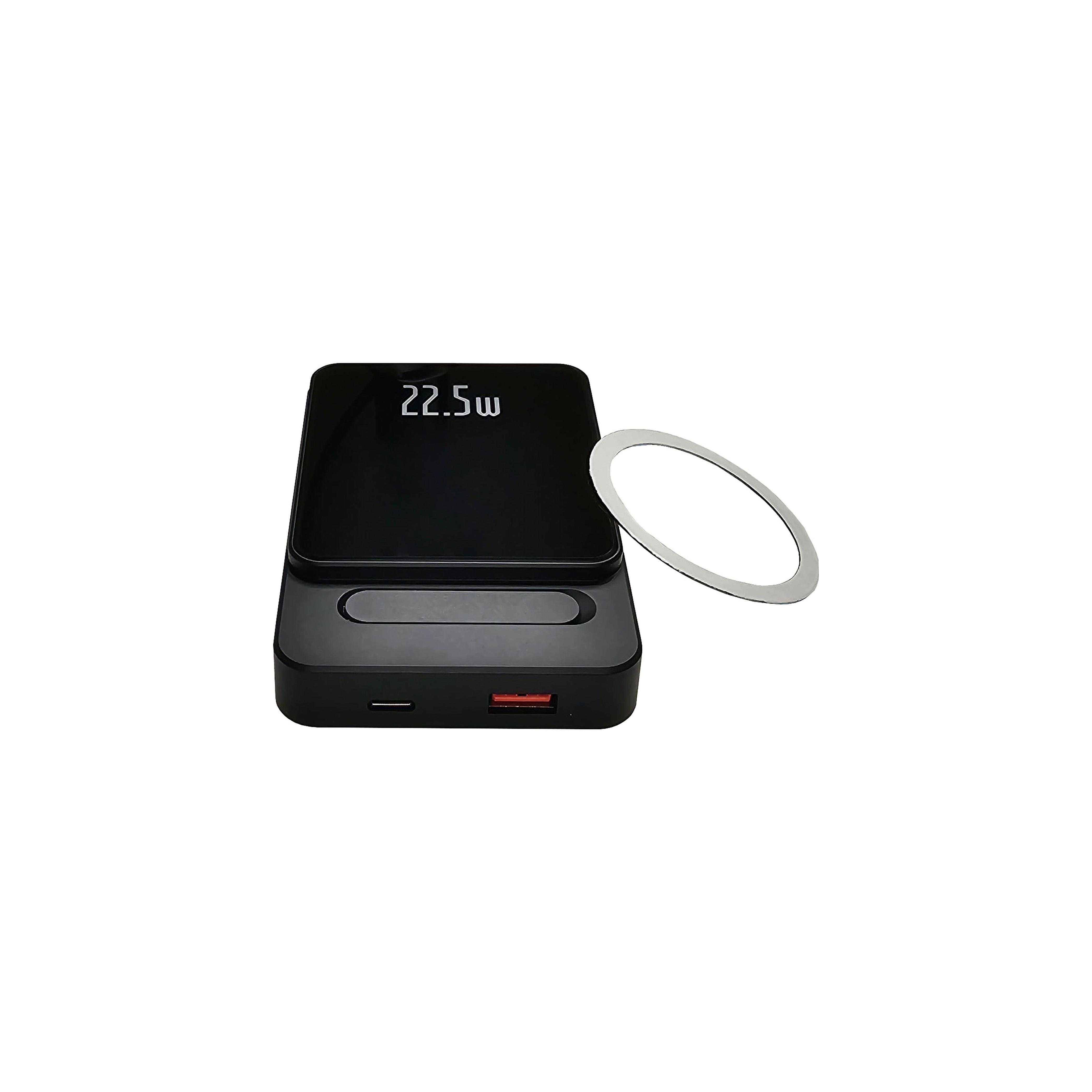 Magnetic Powerbank PB-70 QI Wireless Charging 10000 mAh Silber