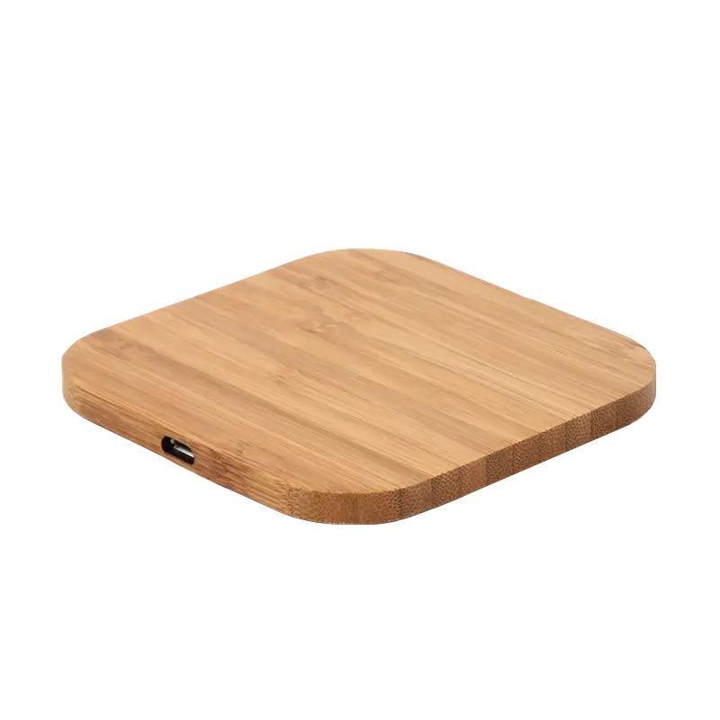 Wireless Charger eckig 10W Bambus