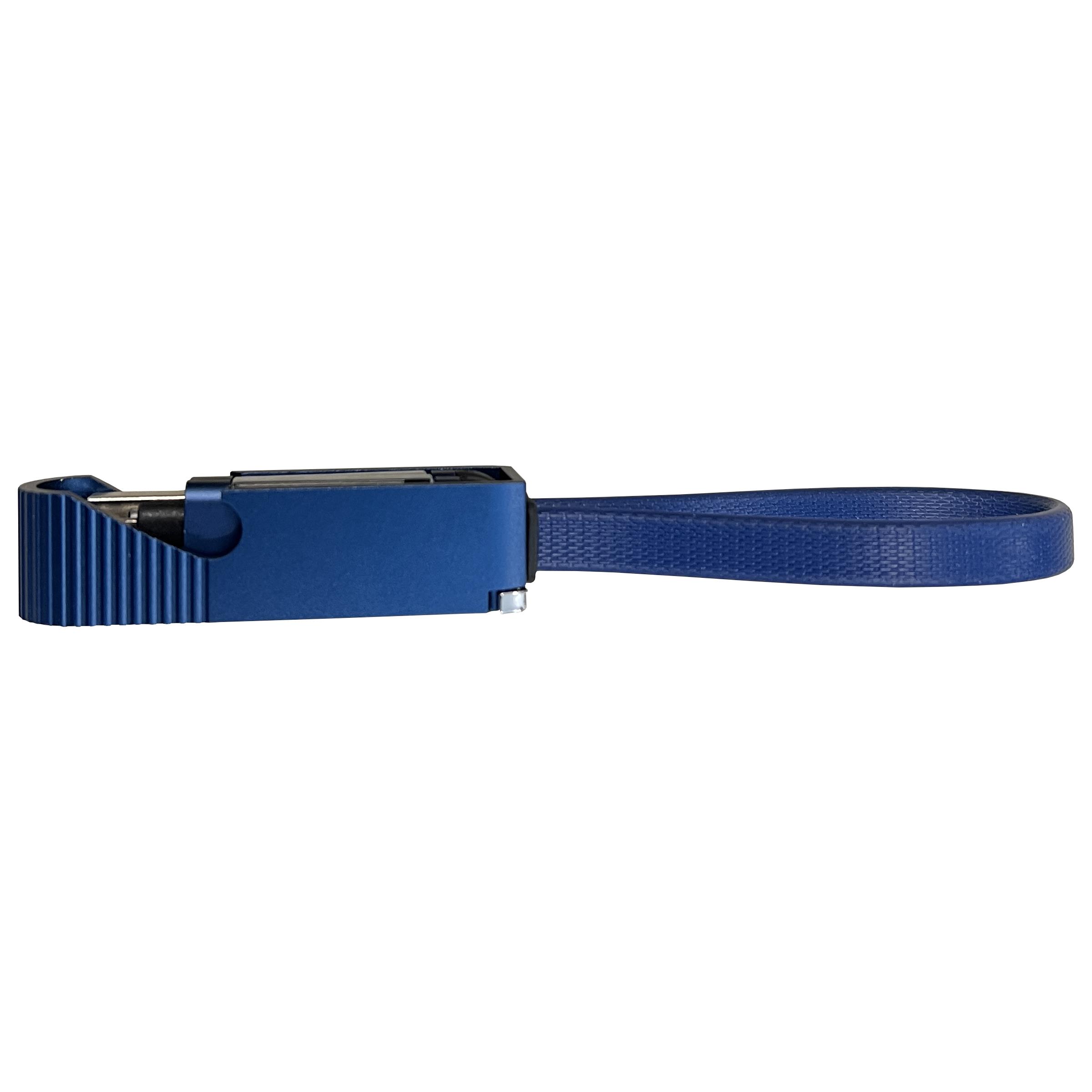 4in1 Aufladekabel mit Datentransfer und Flaschenöffner Blau