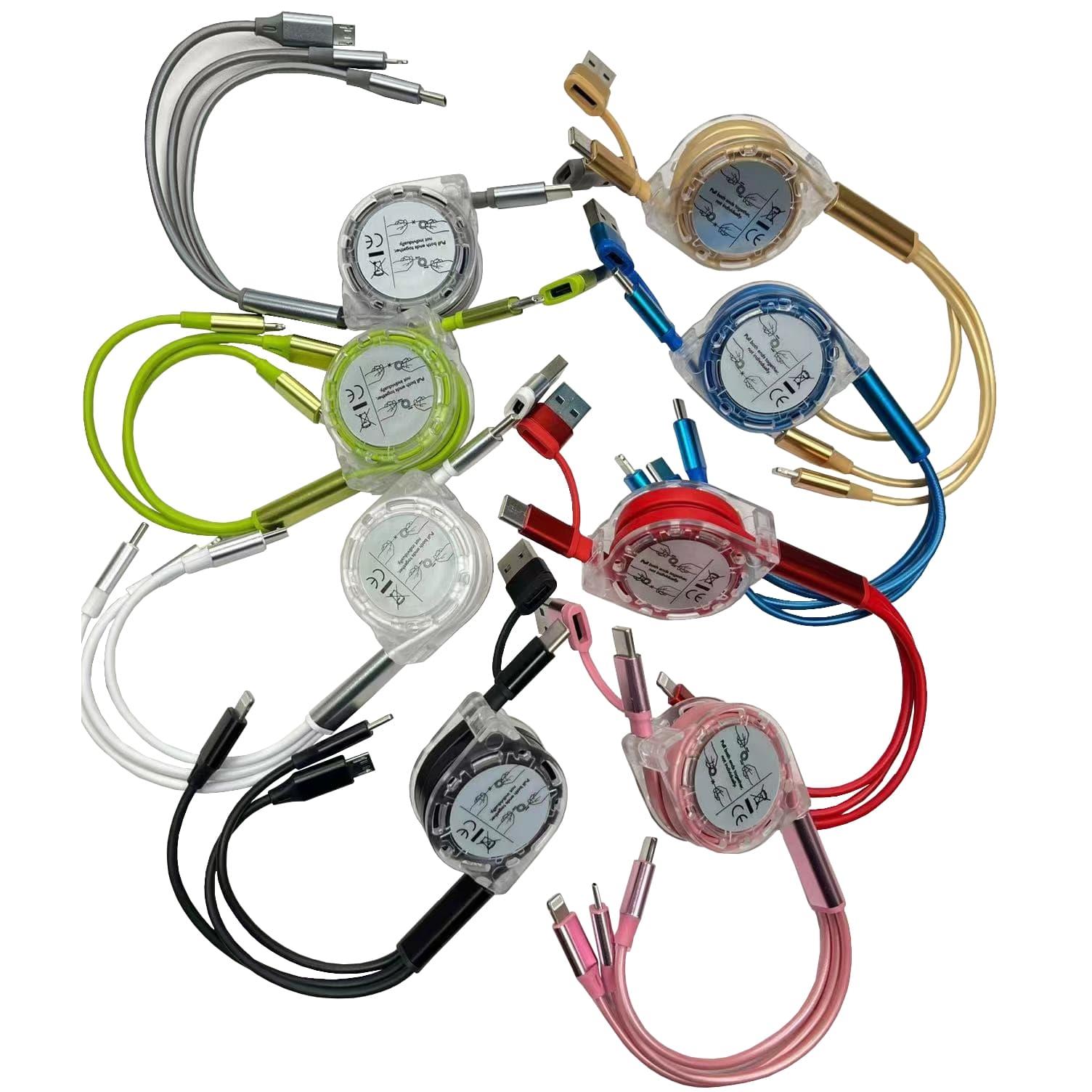 3in2 Aufrollladekabel Blau