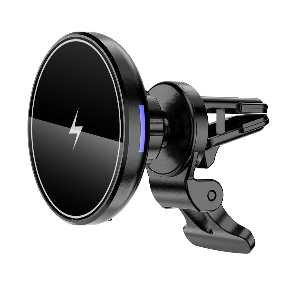 Magnet Kfz Auto Handyhalterung 01 mit Wireless Charging 15W Schwarz