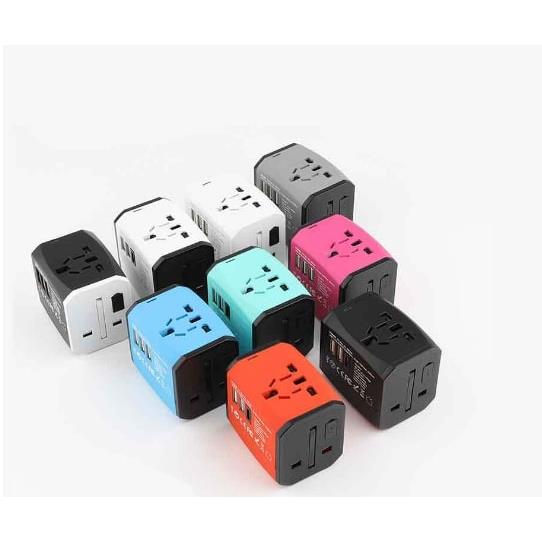 Weltreiseadapter 02 Türkis/Schwarz