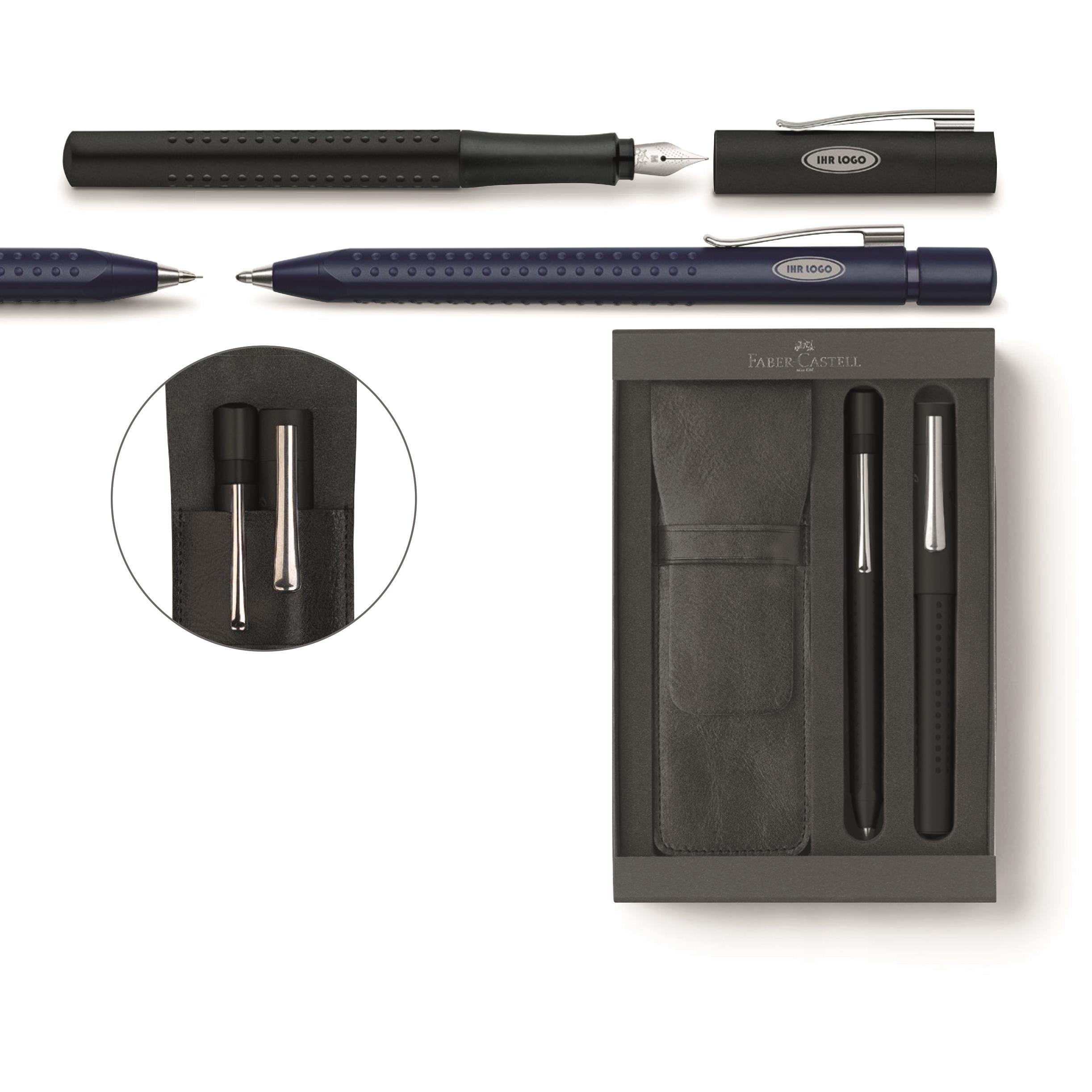 Grip 2011 Set Kugelschreiber und Druckbleistift blau Faber-Castell