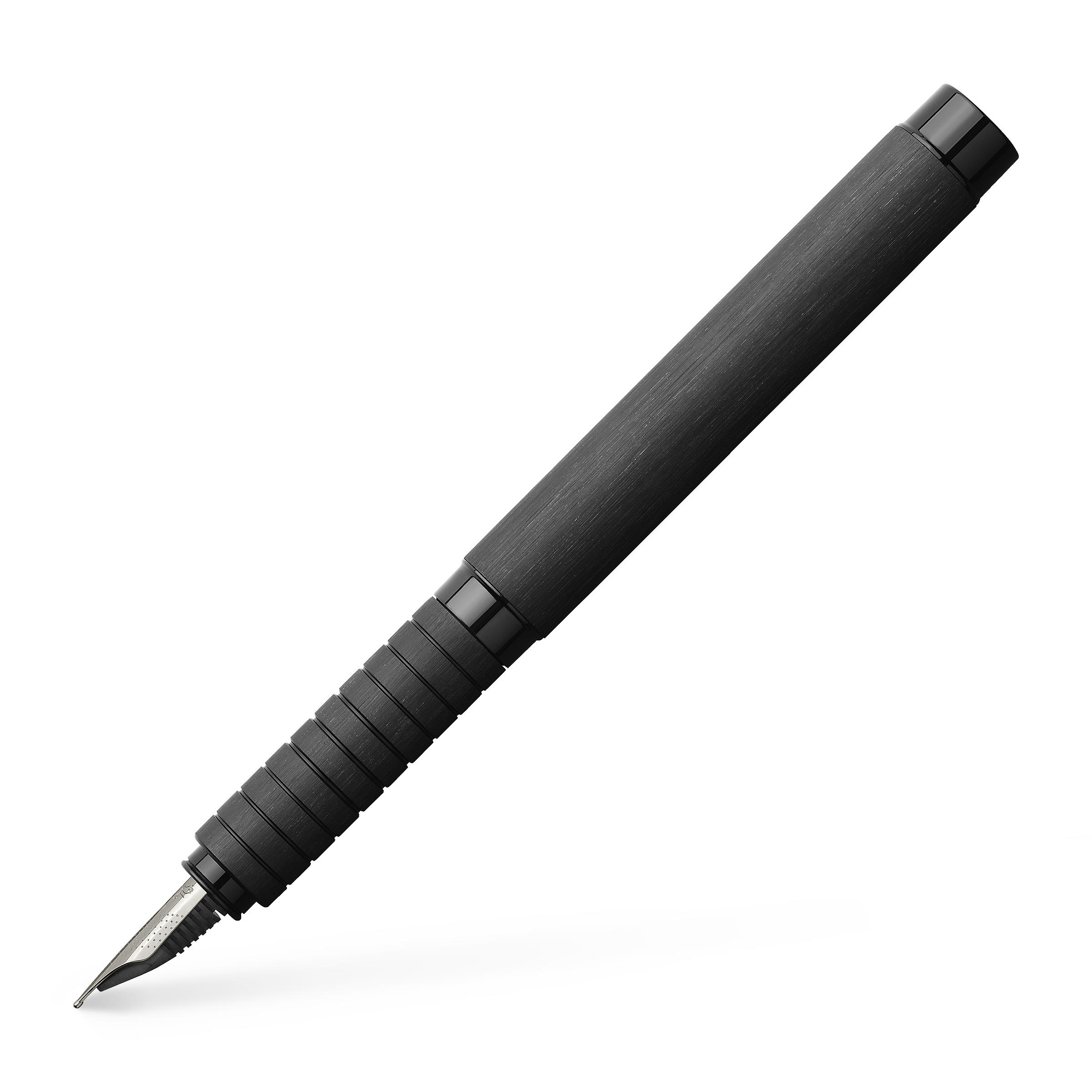 Essentio Aluminium Schwarz Fuellfederhalter Faber-Castell