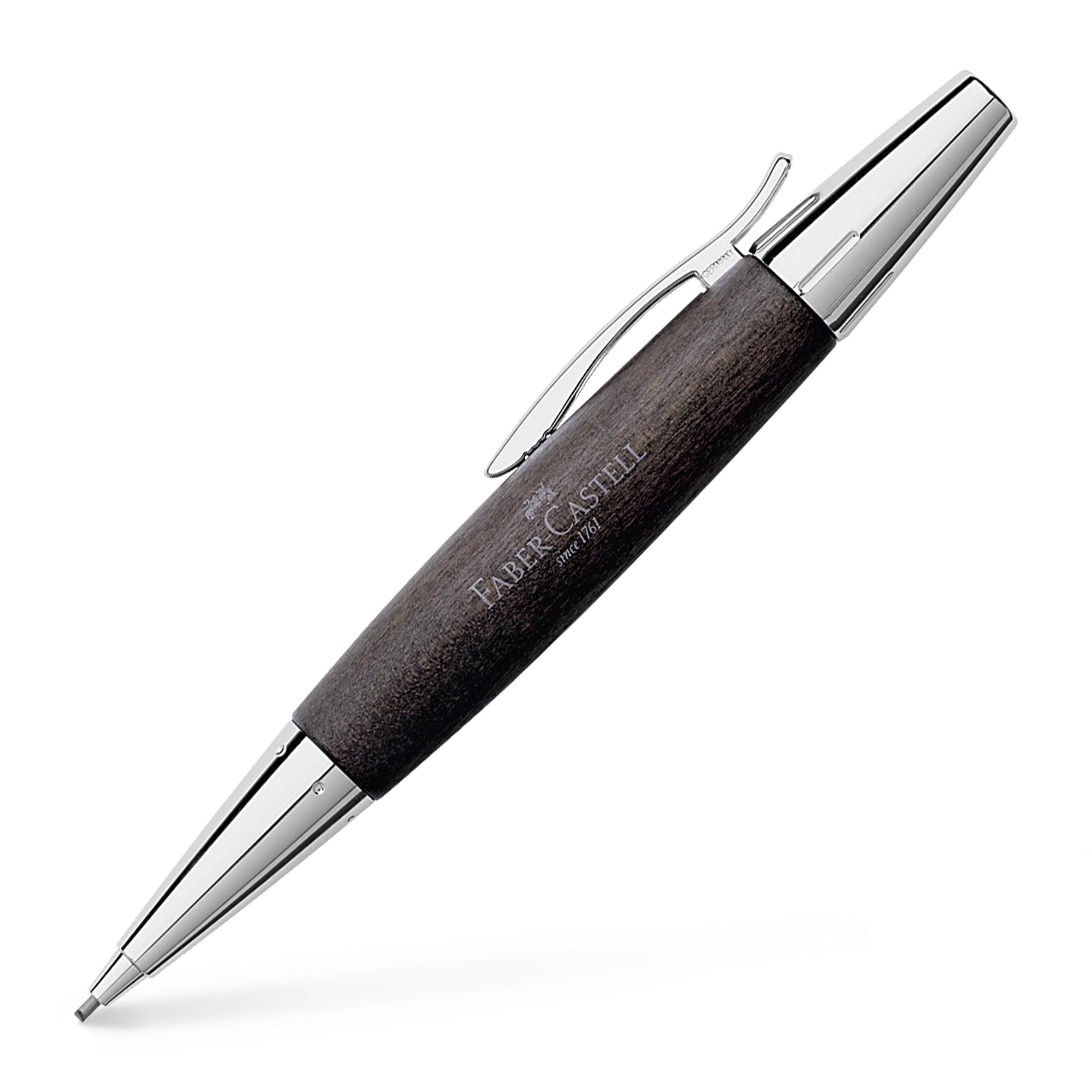 E-Motion Holz / Metall Birnbaum schwarz Drehbleistift Faber-Castell
