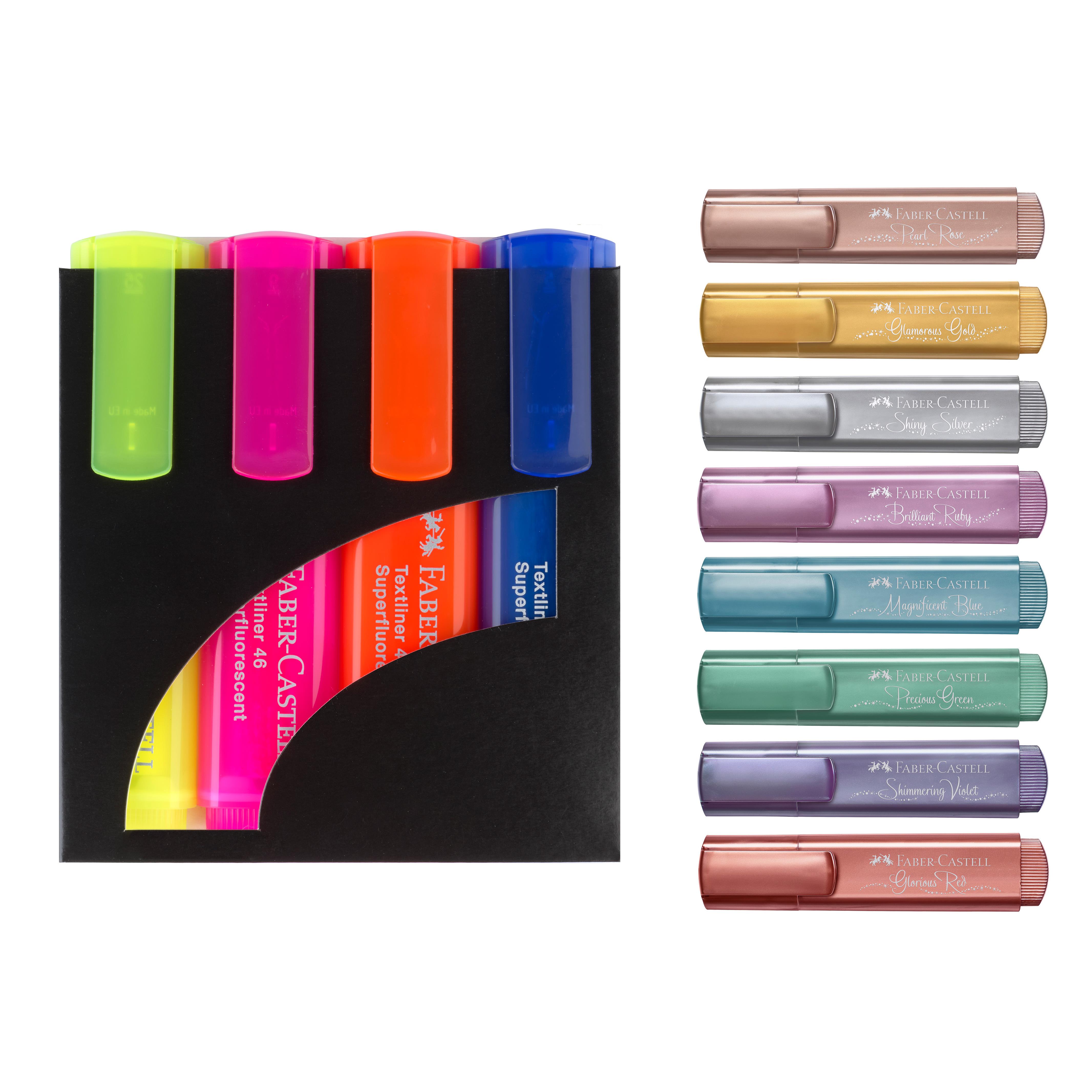 4er Set Textliner metallic Faber-Castell