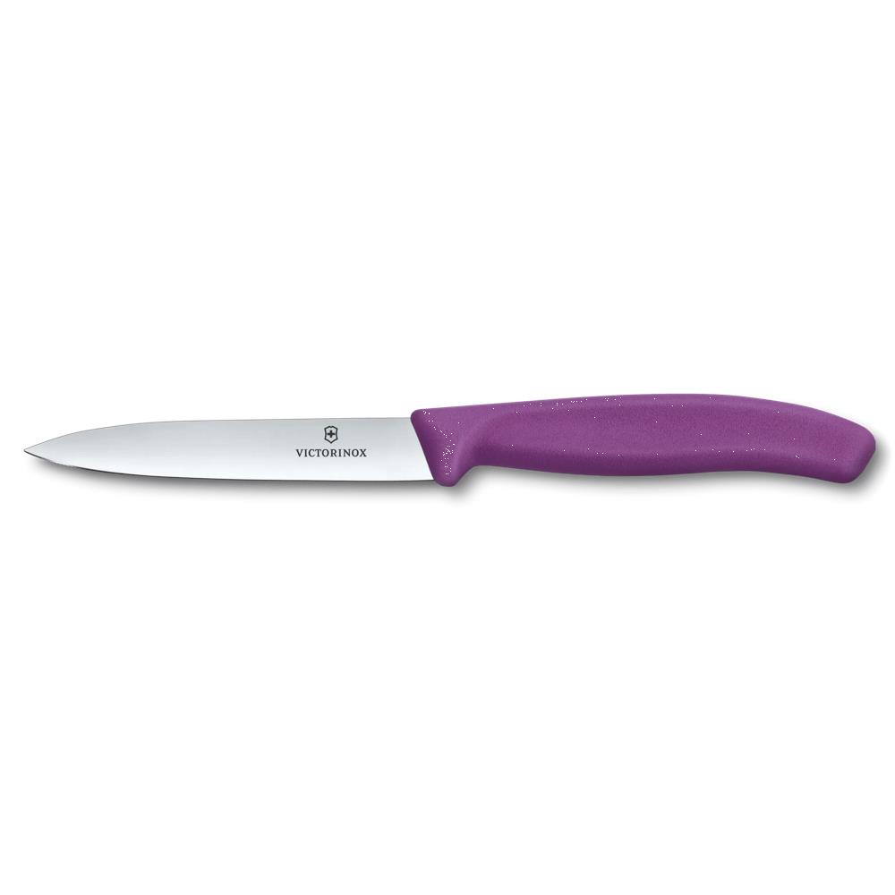 Swiss Classic, Gemüsemesser, 10cm, gerade, Mittelspitz, violett