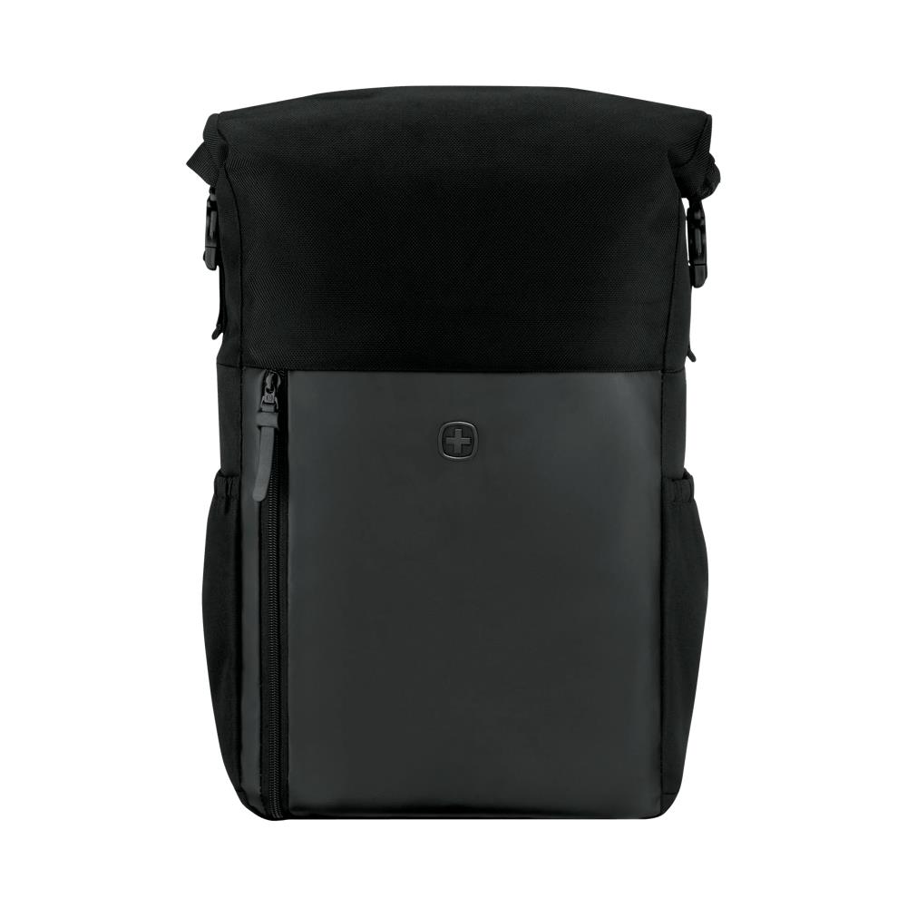 UrbanOne, UrbanOne Roll-Top Backpack, 15.6´ Laptop Backpack,Black