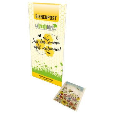 Bienenpost Express mit Eindruck auf Samenpäckchen
