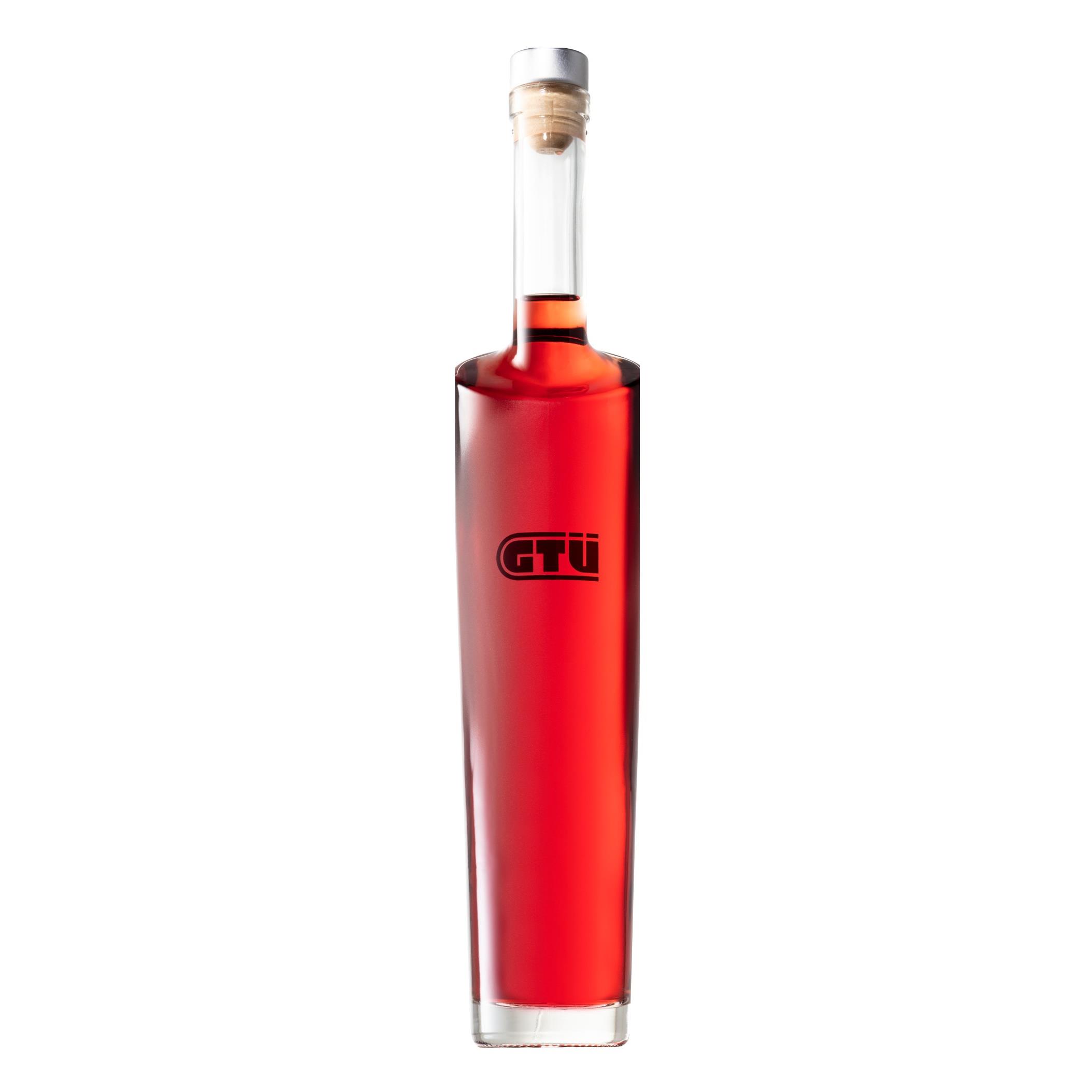 Roter Weinbergpfirsich-Likör 0,2 l in Flasche Bali, 25 % vol., gestrahlt